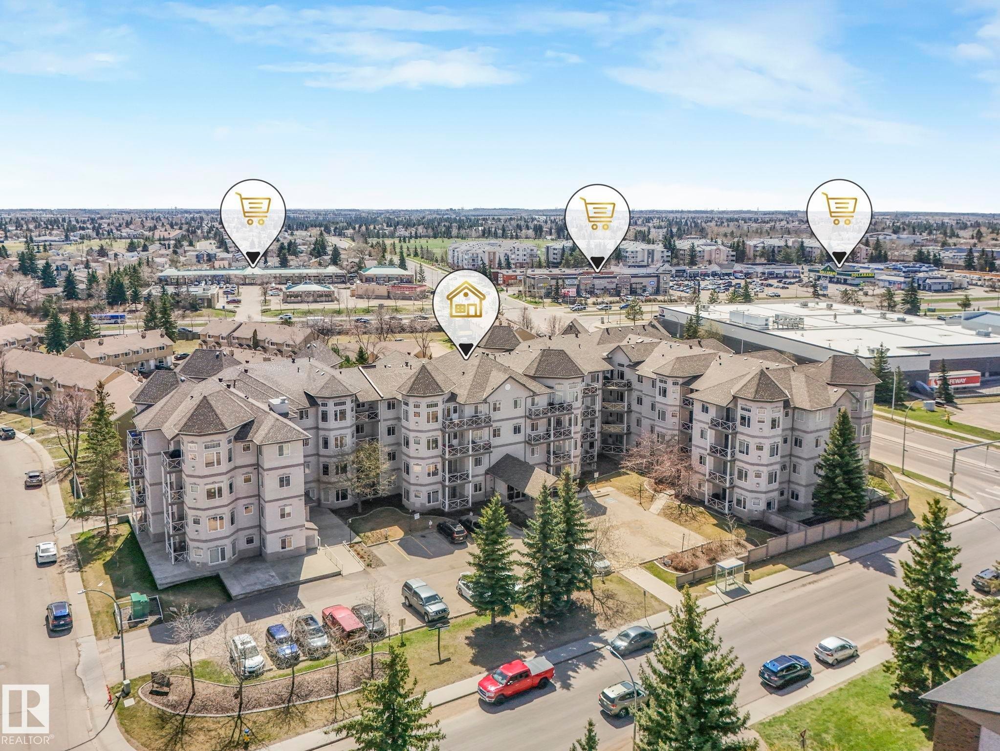 Multi-story residential complex featuring multiple balconies and bay window architectural elements - 317 2420 108 Street, Edmonton, AB - Outdoor With View