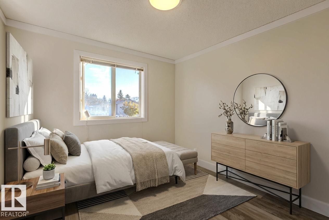 This photo is virtually staged using AI. - 514 Maple Wood Crescent, Edmonton, AB - Indoor Photo Showing Bedroom