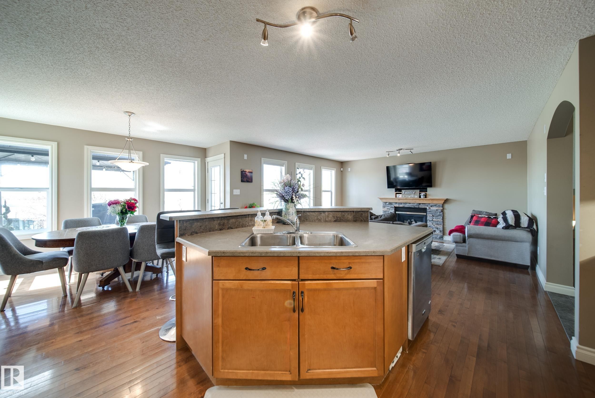 12627 16 Avenue, Edmonton, AB - Indoor Photo Showing Kitchen With Double Sink