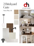 Marketing Brochure, Design Selections. Illustrating material choices and interior renderings for the property -