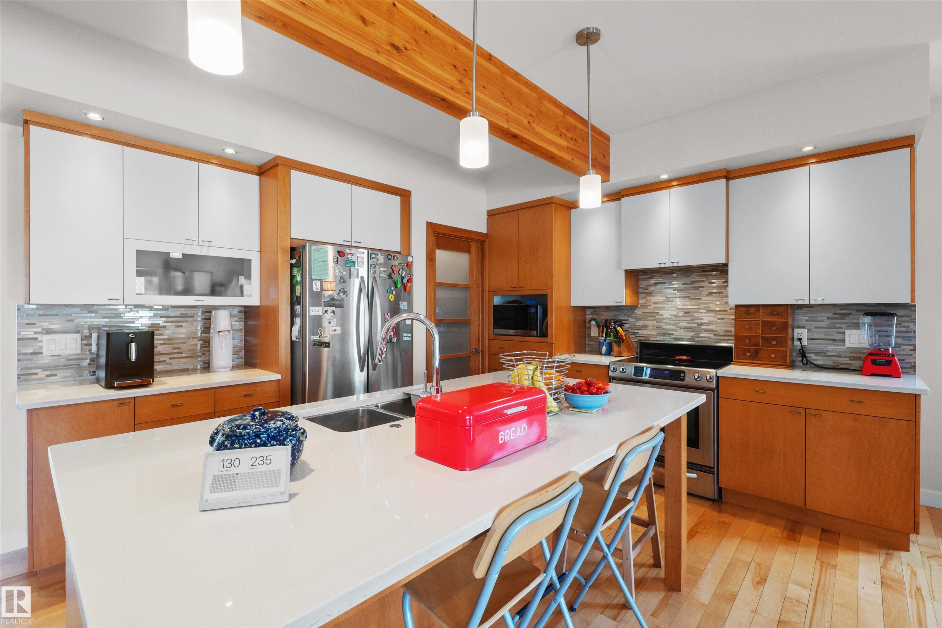 8839 93 Street, Edmonton, AB - Indoor Photo Showing Kitchen With Double Sink