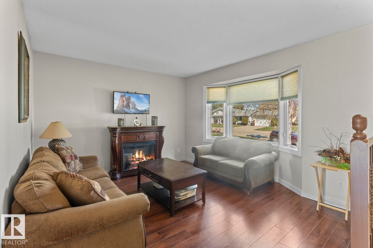 1938 Forest Drive, Cold Lake, AB - Indoor Photo Showing Living Room With Fireplace