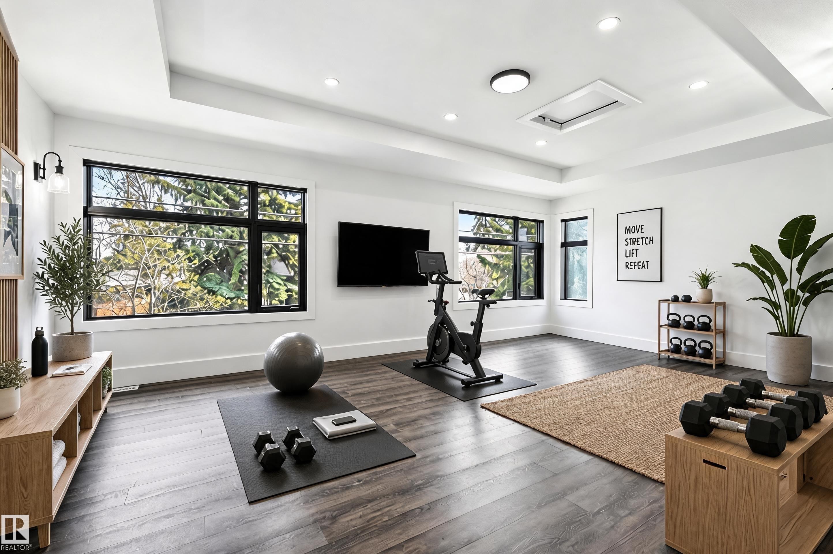 Virtually staged to demonstrate options for the space - 8723 138 Street, Edmonton, AB - Indoor