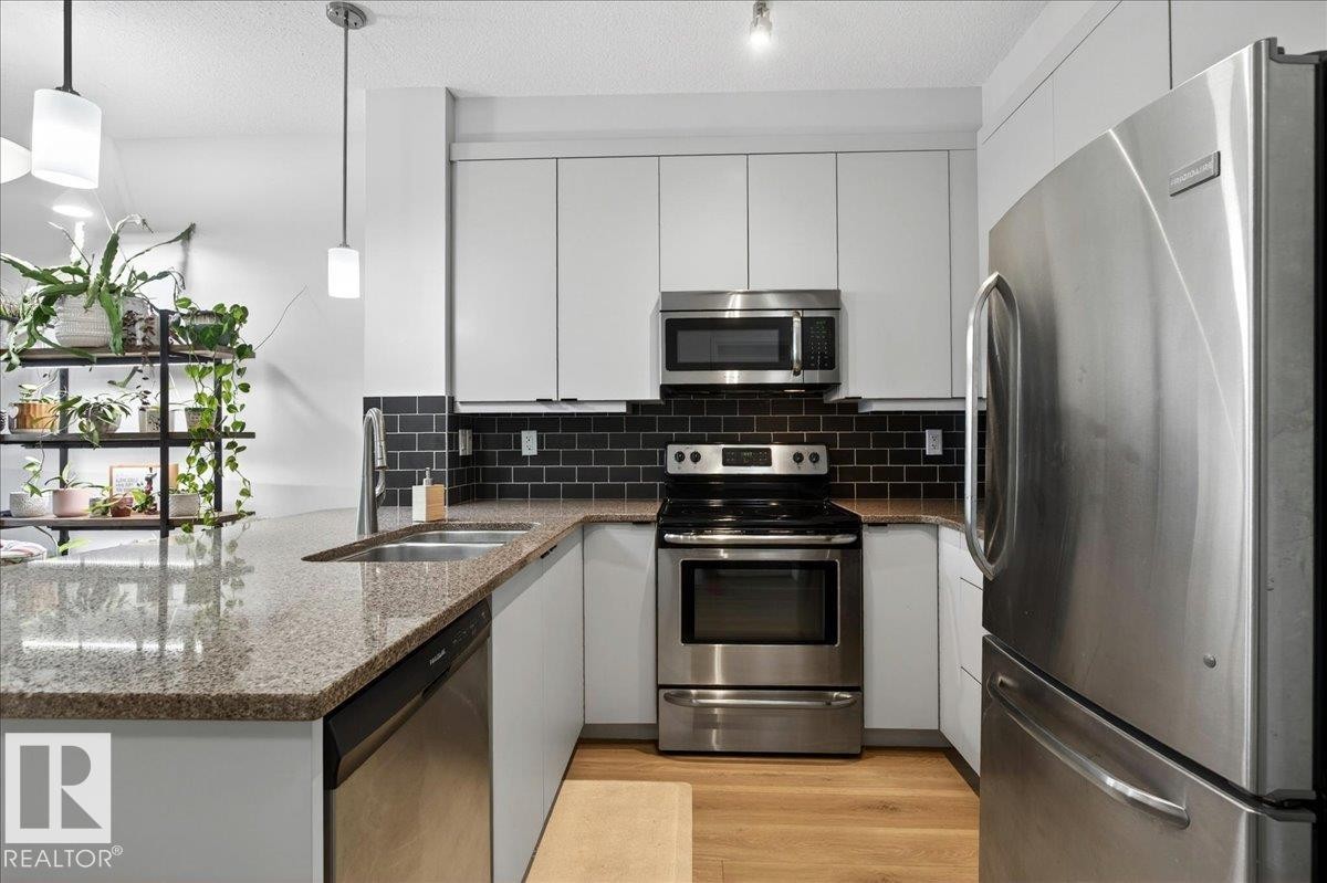 103 2590 Anderson Way, Edmonton, AB - Indoor Photo Showing Kitchen With Double Sink With Upgraded Kitchen