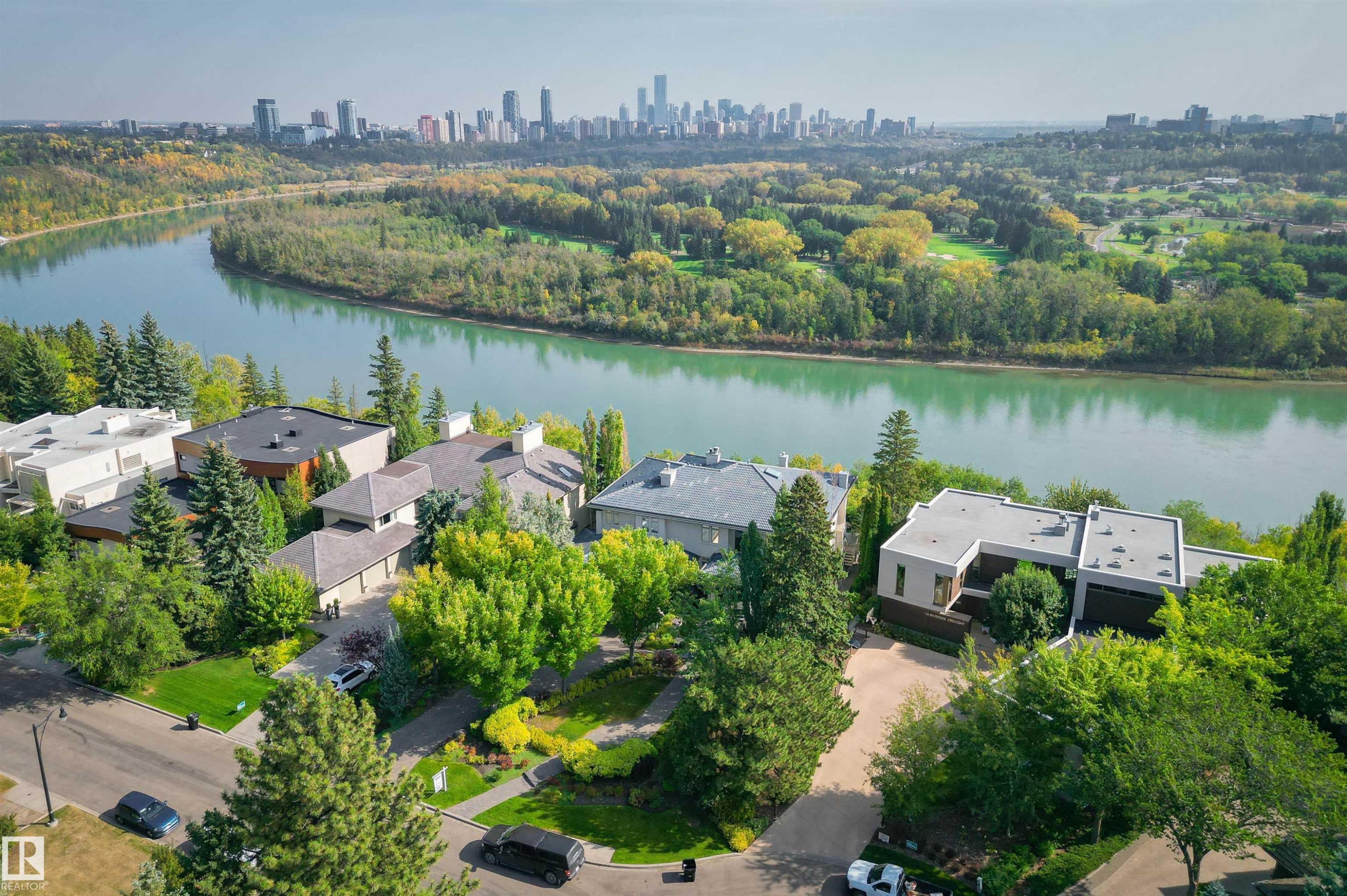 28 Riverside Crescent, Edmonton, AB - Outdoor With Body Of Water With View