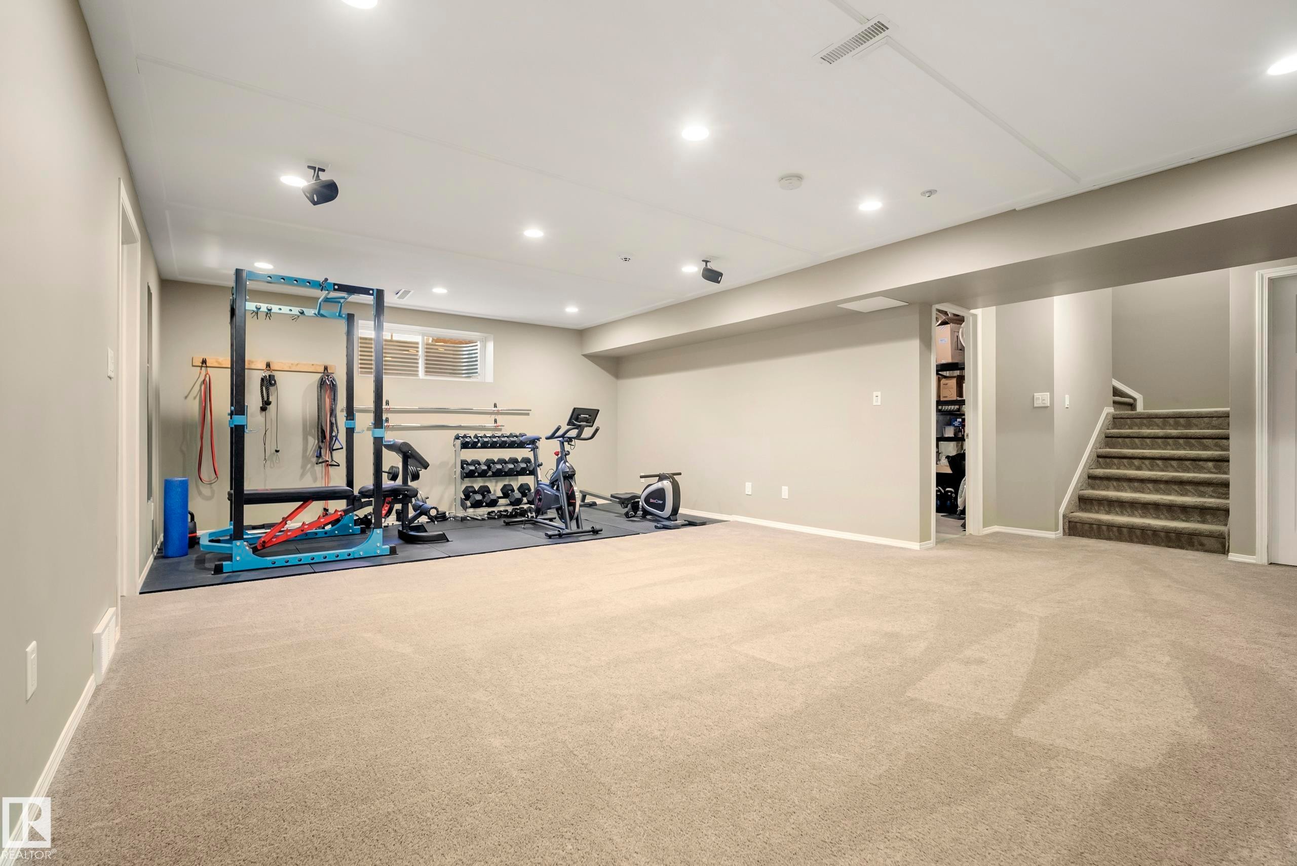 3510 Abbott Close, Edmonton, AB - Indoor Photo Showing Gym Room