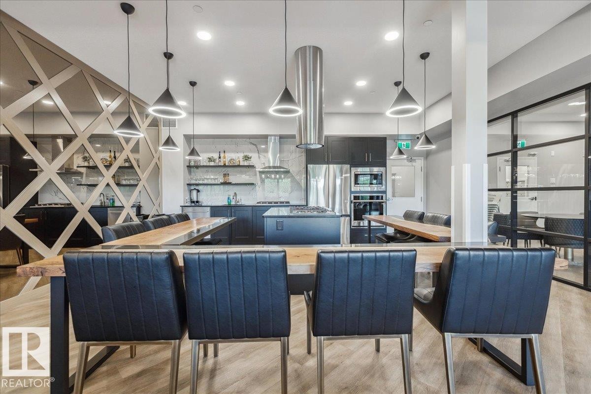 OWNER AMENITY - 405 7463 May Common, Edmonton, AB - Indoor Photo Showing Kitchen With Stainless Steel Kitchen With Upgraded Kitchen