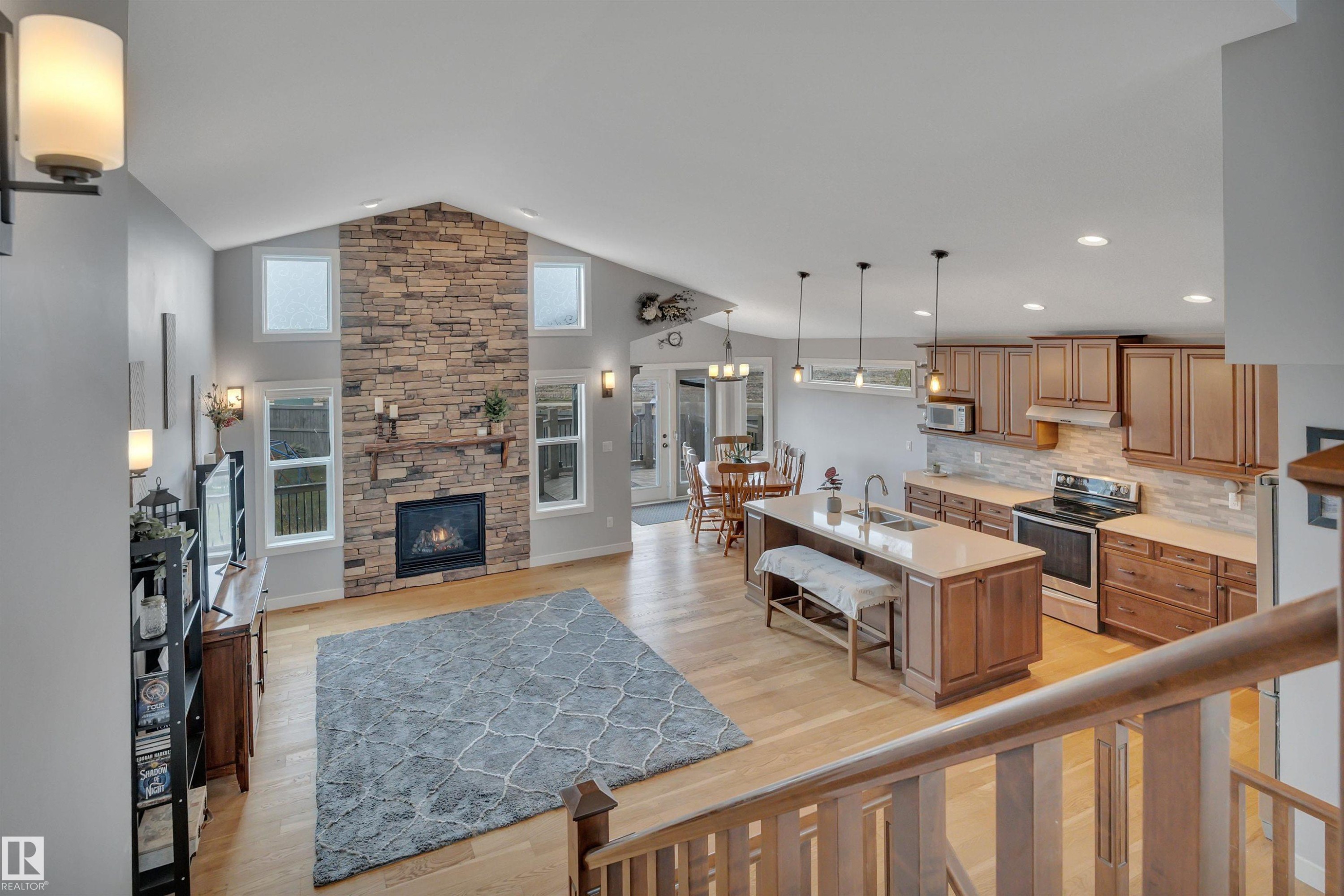 552 Reynalds Wynd, Leduc, AB - Indoor With Fireplace