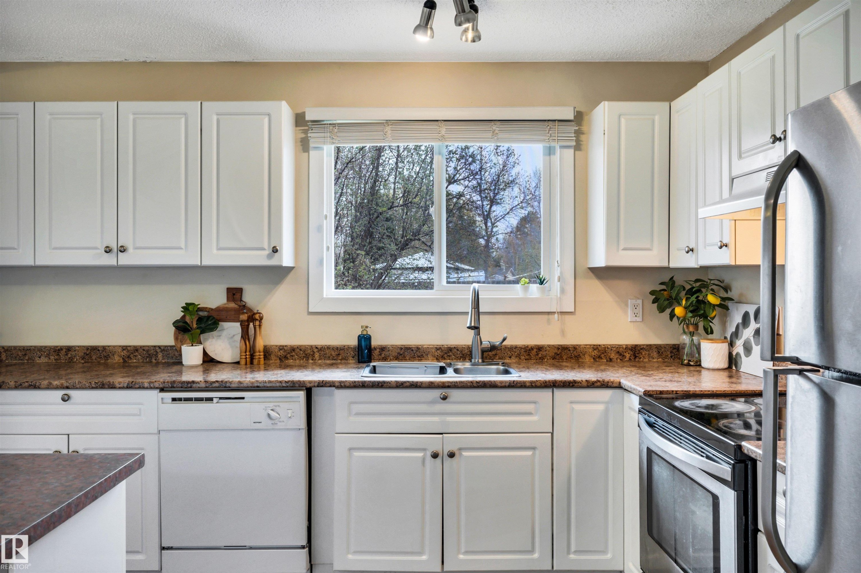 96 Arlington Drive, St. Albert, AB - Indoor Photo Showing Kitchen With Double Sink
