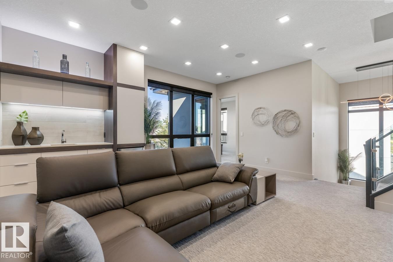 Upstairs Family room featuring ample Activity Space, and Wet Bar - 5536 Chegwin Point(E), Edmonton, AB - Indoor
