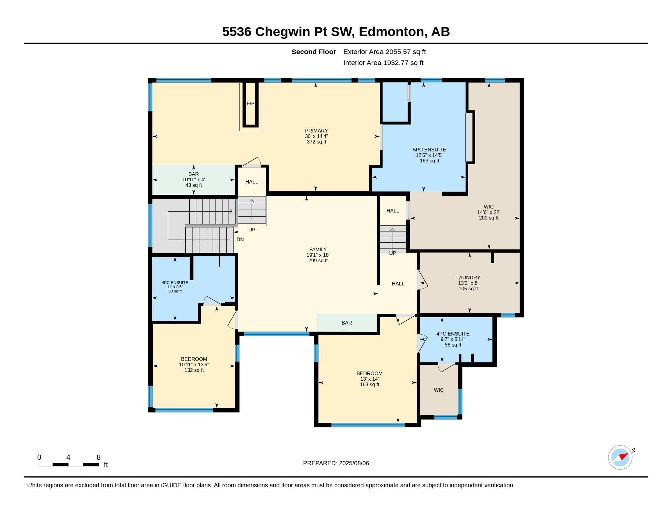 Second Floor Plan - 5536 Chegwin Point(E), Edmonton, AB - Other
