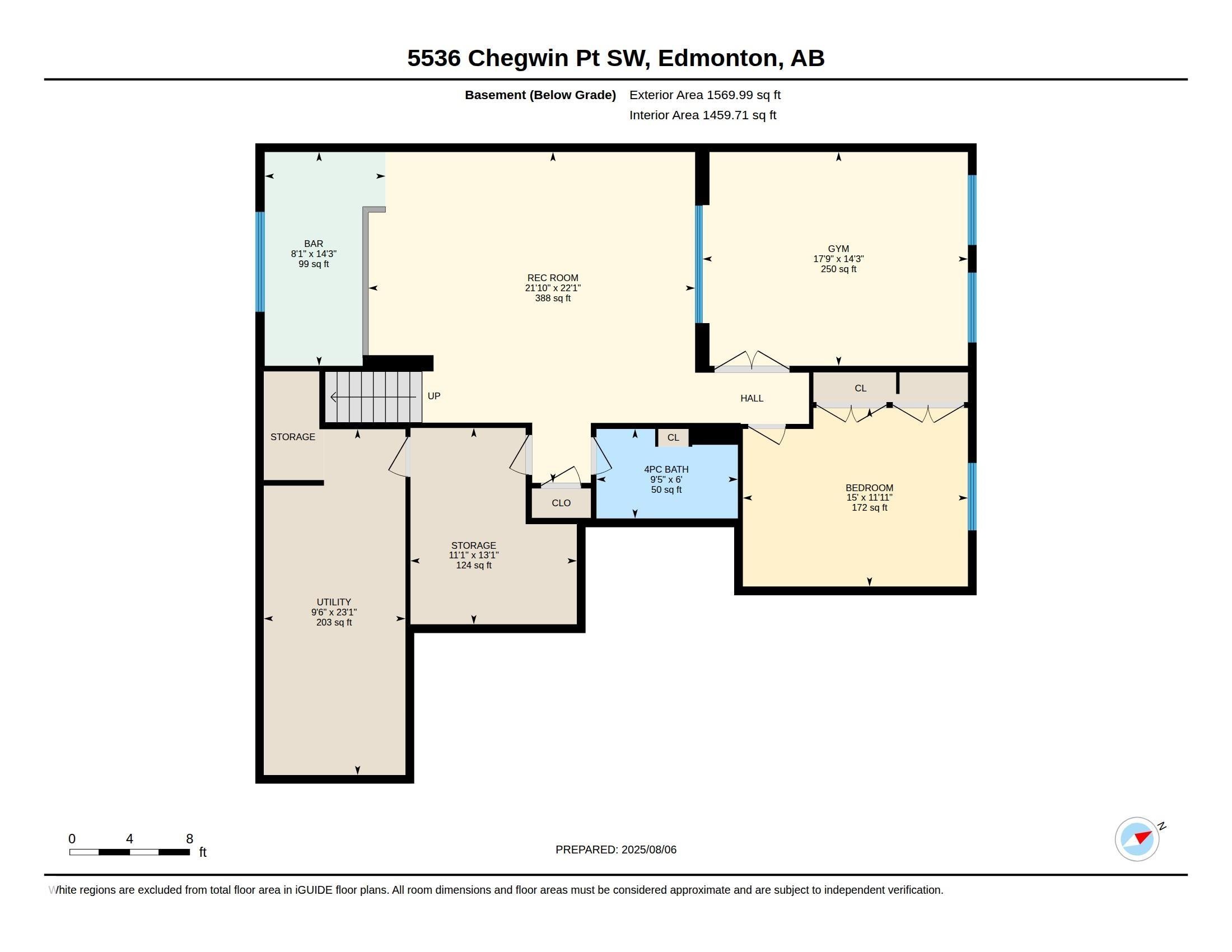 Basement Floor Plan - 5536 Chegwin Point(E), Edmonton, AB - Other