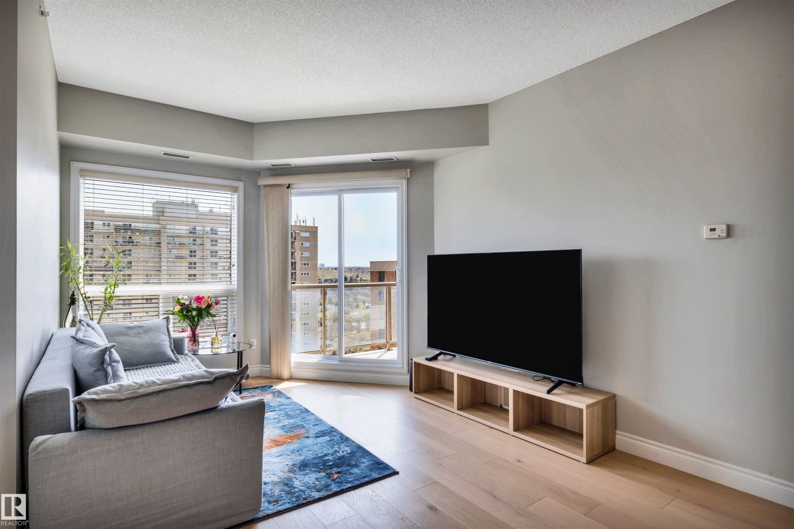 #902 9819 104 St Nw, Edmonton, AB - Indoor Photo Showing Living Room