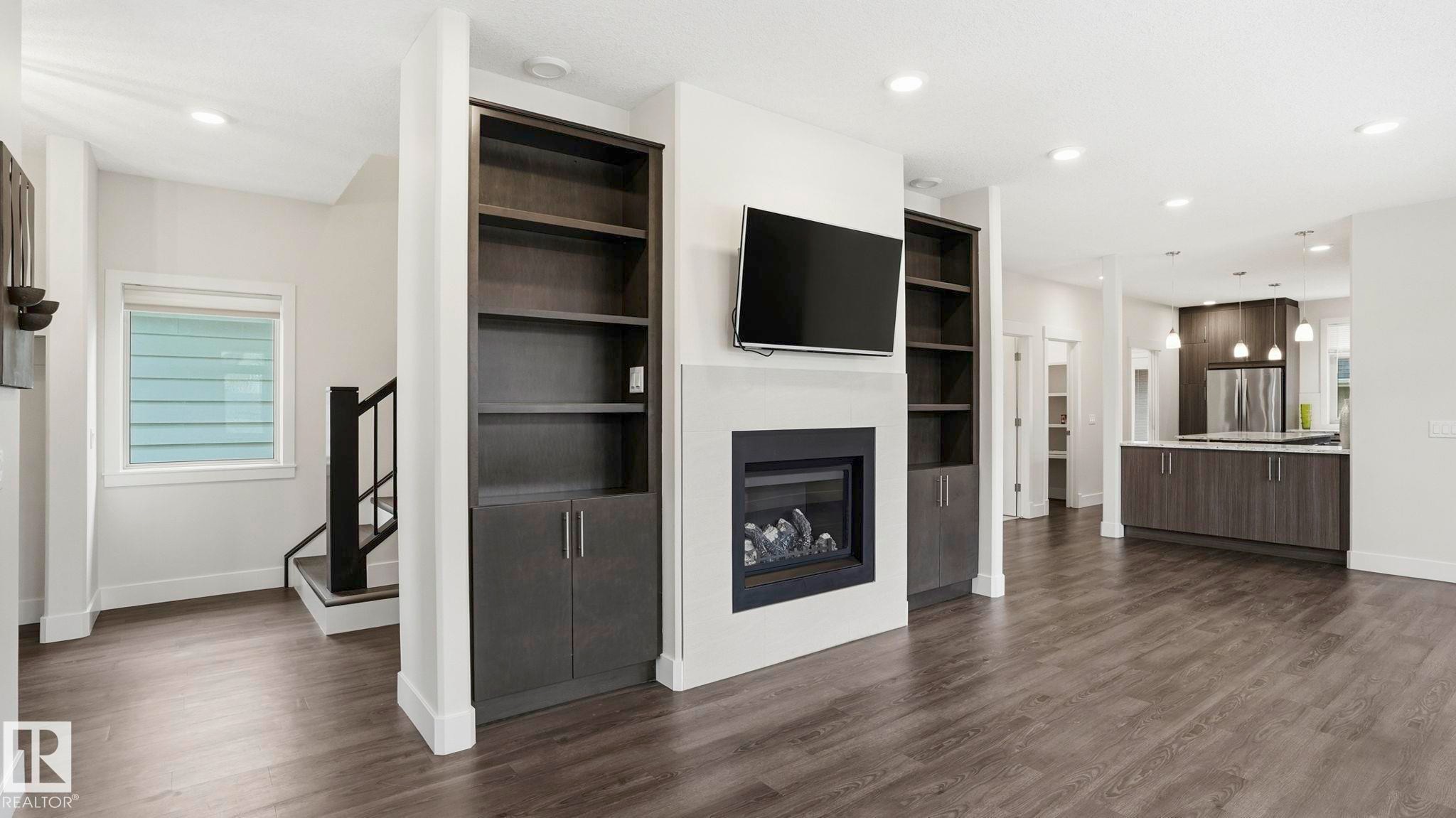 11002 University Avenue Nw, Edmonton, AB - Indoor With Fireplace