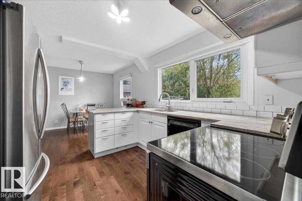 4124 121 Street, Edmonton, AB - Indoor Photo Showing Kitchen With Upgraded Kitchen