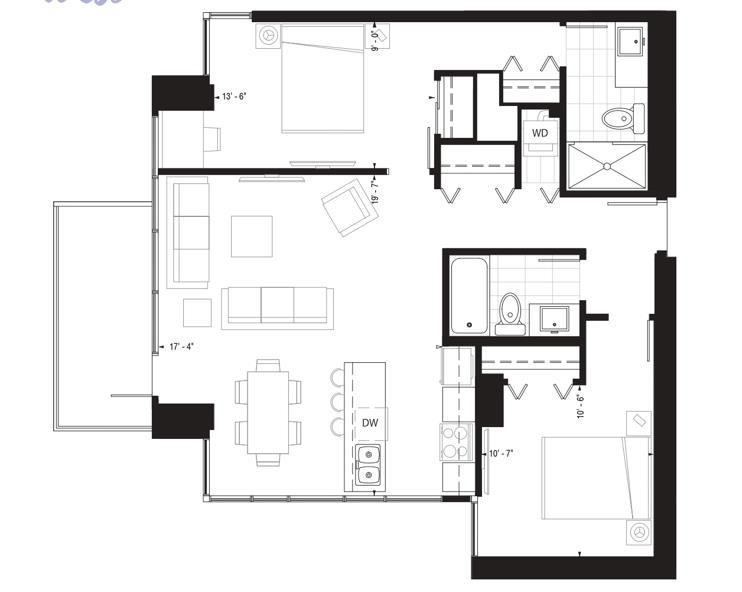Floor plan - #1601 10180 103 St Nw, Edmonton, AB - Other