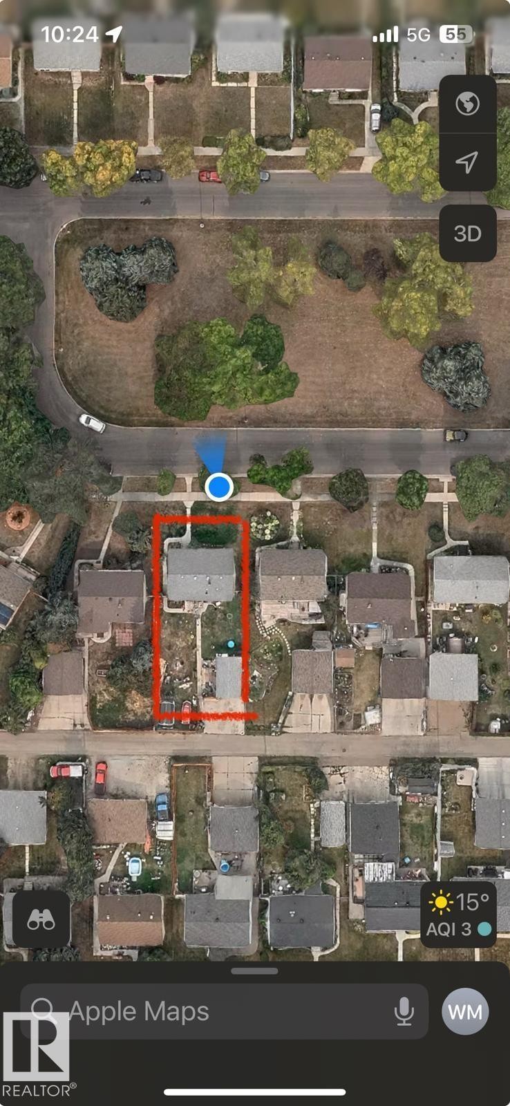 Aerial Map View. Displaying the property boundary in red outline and surrounding structures - 13543 124A Avenue, Edmonton, AB - Other
