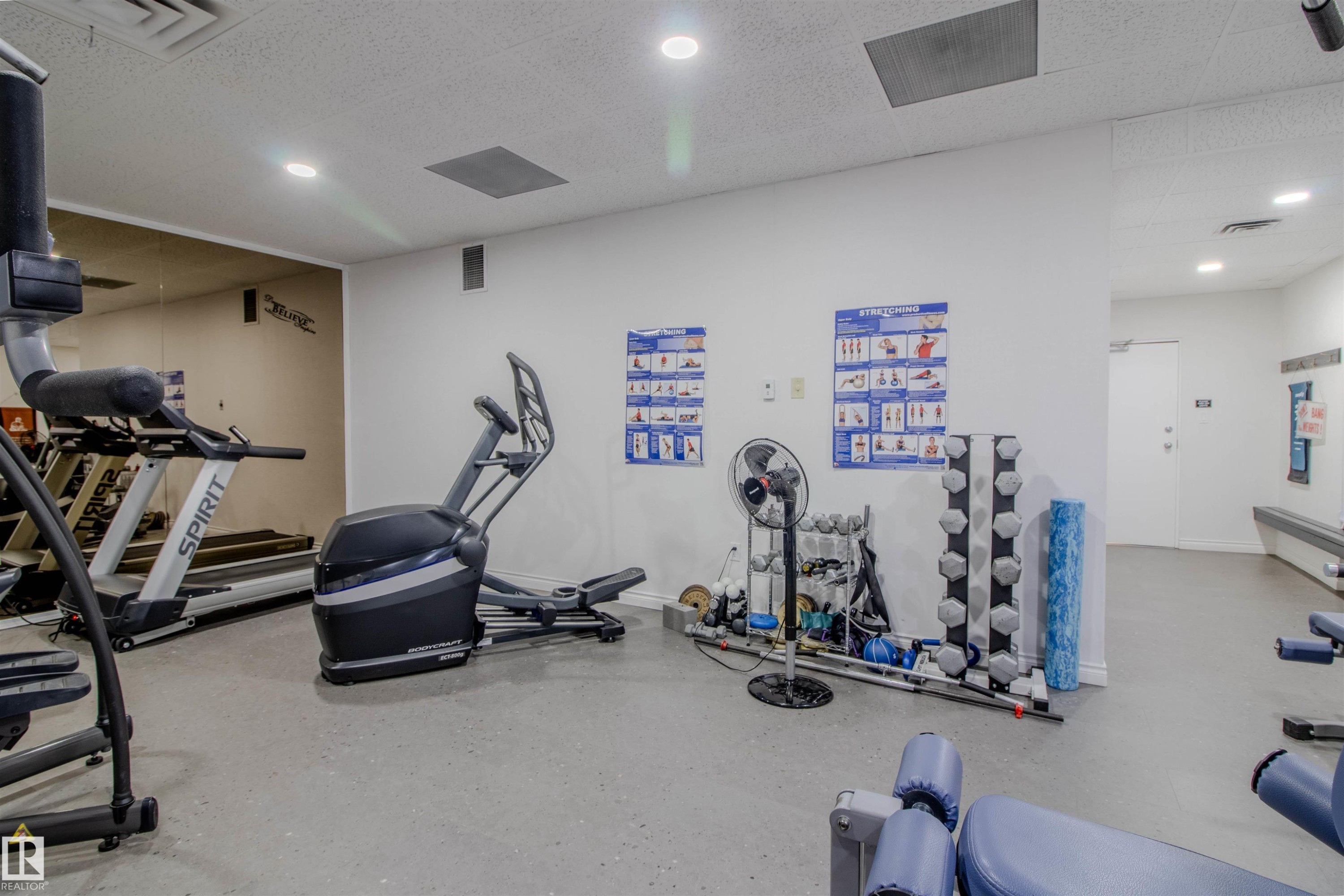 202 8340 Jasper Avenue, Edmonton, AB - Indoor Photo Showing Gym Room