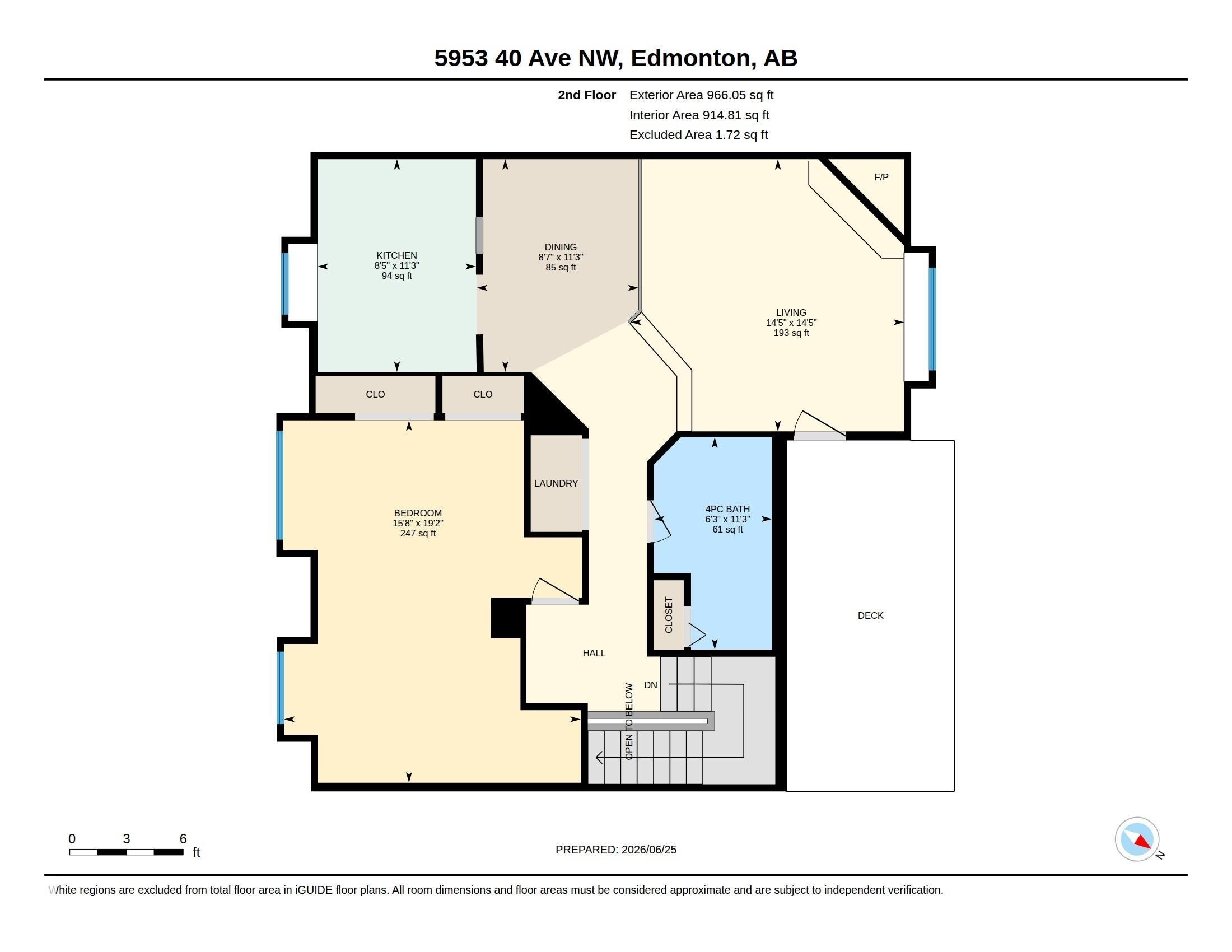 Floor plan - 5953 40 Avenue, Edmonton, AB