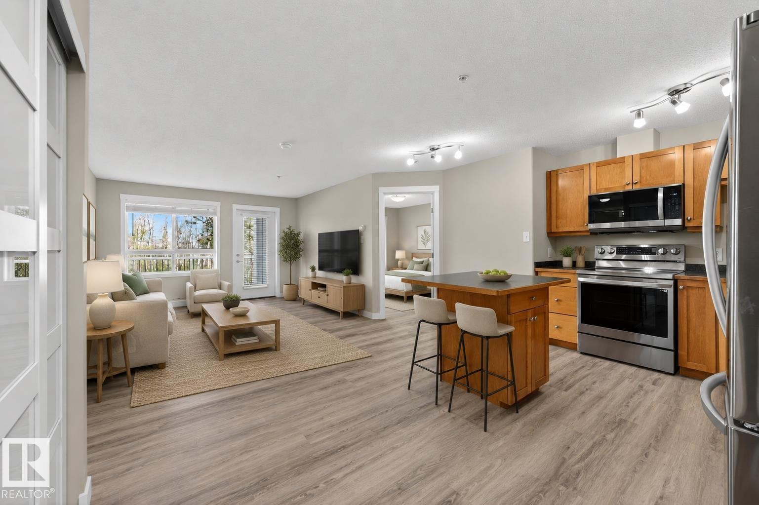 212 5340 199 Street, Edmonton, AB - Indoor Photo Showing Kitchen With Stainless Steel Kitchen