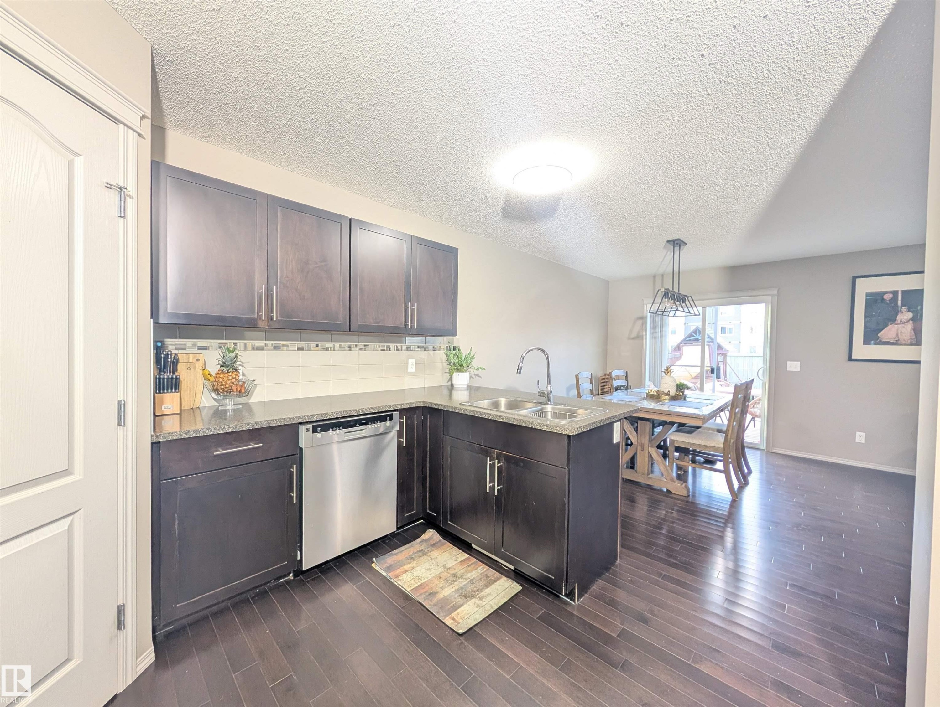 3336 17B Avenue, Edmonton, AB - Indoor Photo Showing Kitchen With Double Sink