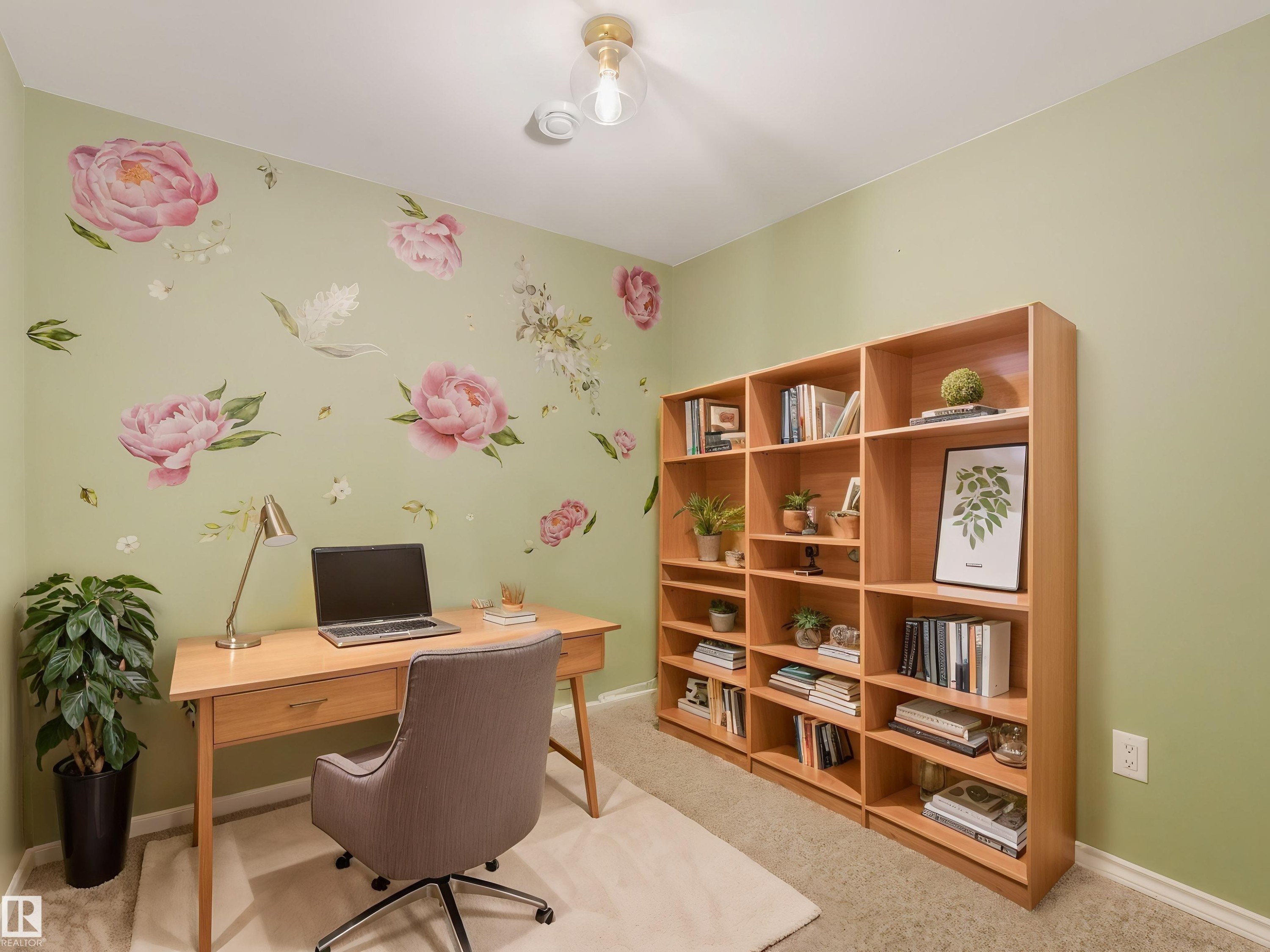 Virtually Staged - 19310 26A Ave, Edmonton, AB - Indoor Photo Showing Office