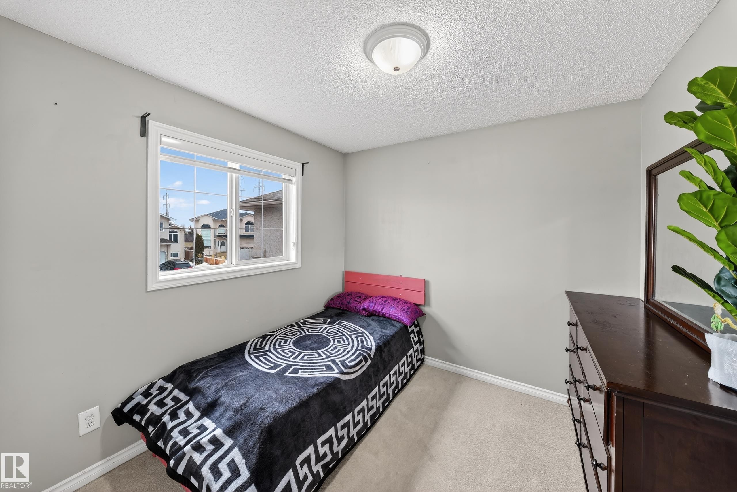 Room with light gray walls, a window providing natural light, and neutral-toned carpeting - 3517 25 Street, Edmonton, AB - Indoor Photo Showing Bedroom