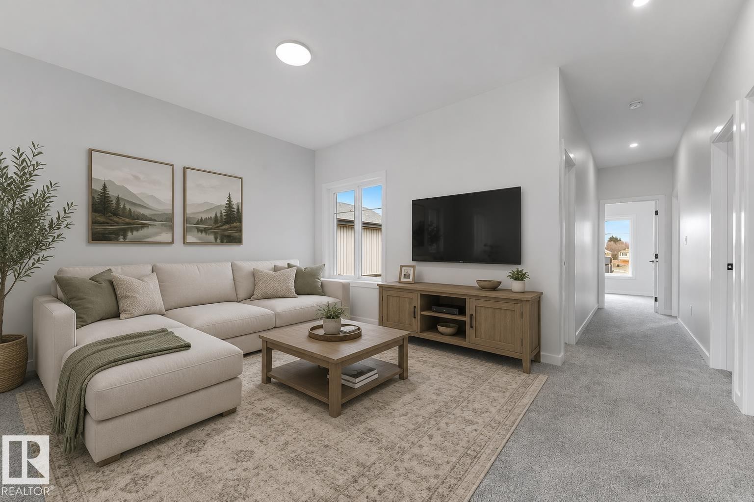 1847 Crossbill Loop Nw, Edmonton, AB - Indoor Photo Showing Living Room