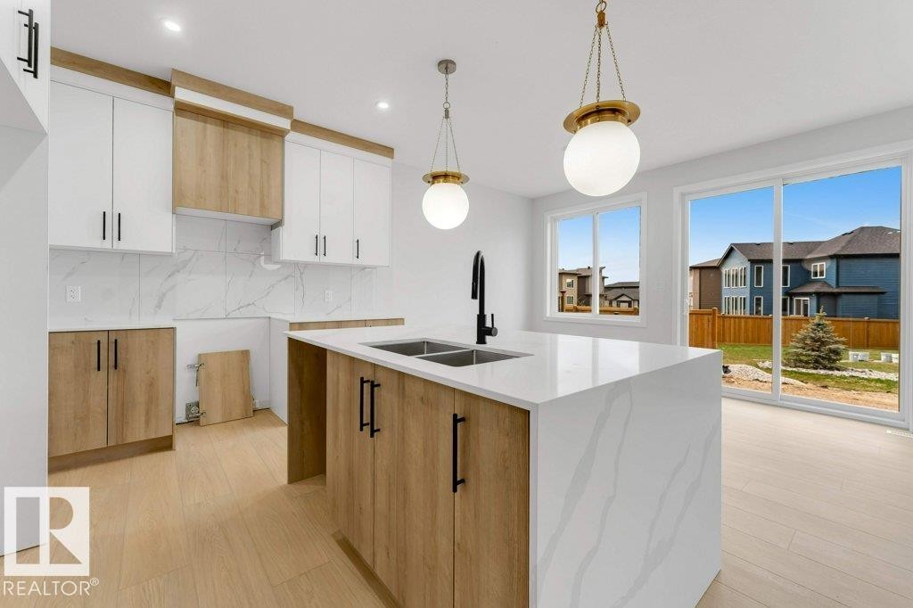 1623 Siskin Link Link, Edmonton, AB - Indoor Photo Showing Kitchen With Double Sink