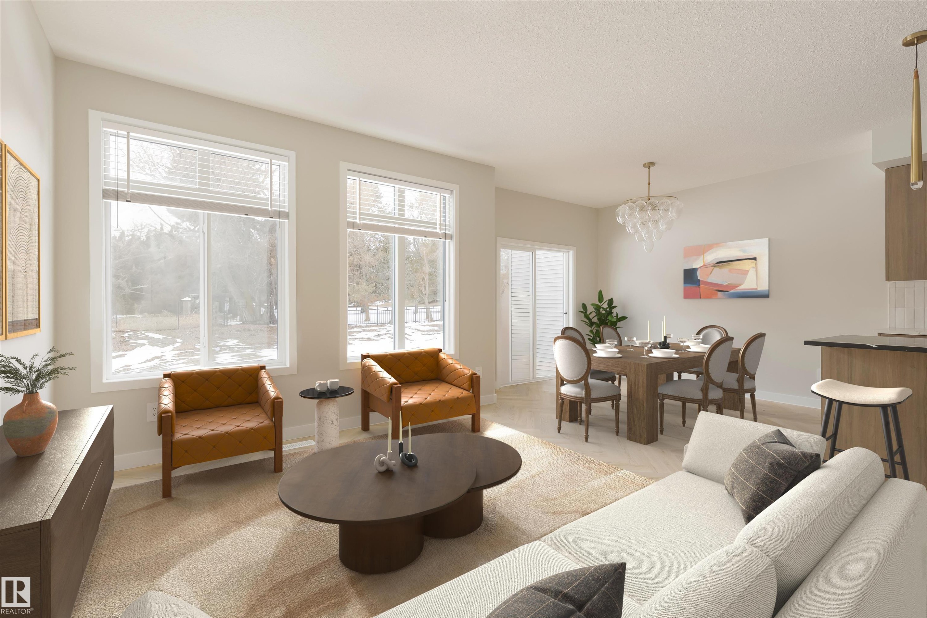 2210 Crossbill Link Nw, Edmonton, AB - Indoor Photo Showing Living Room