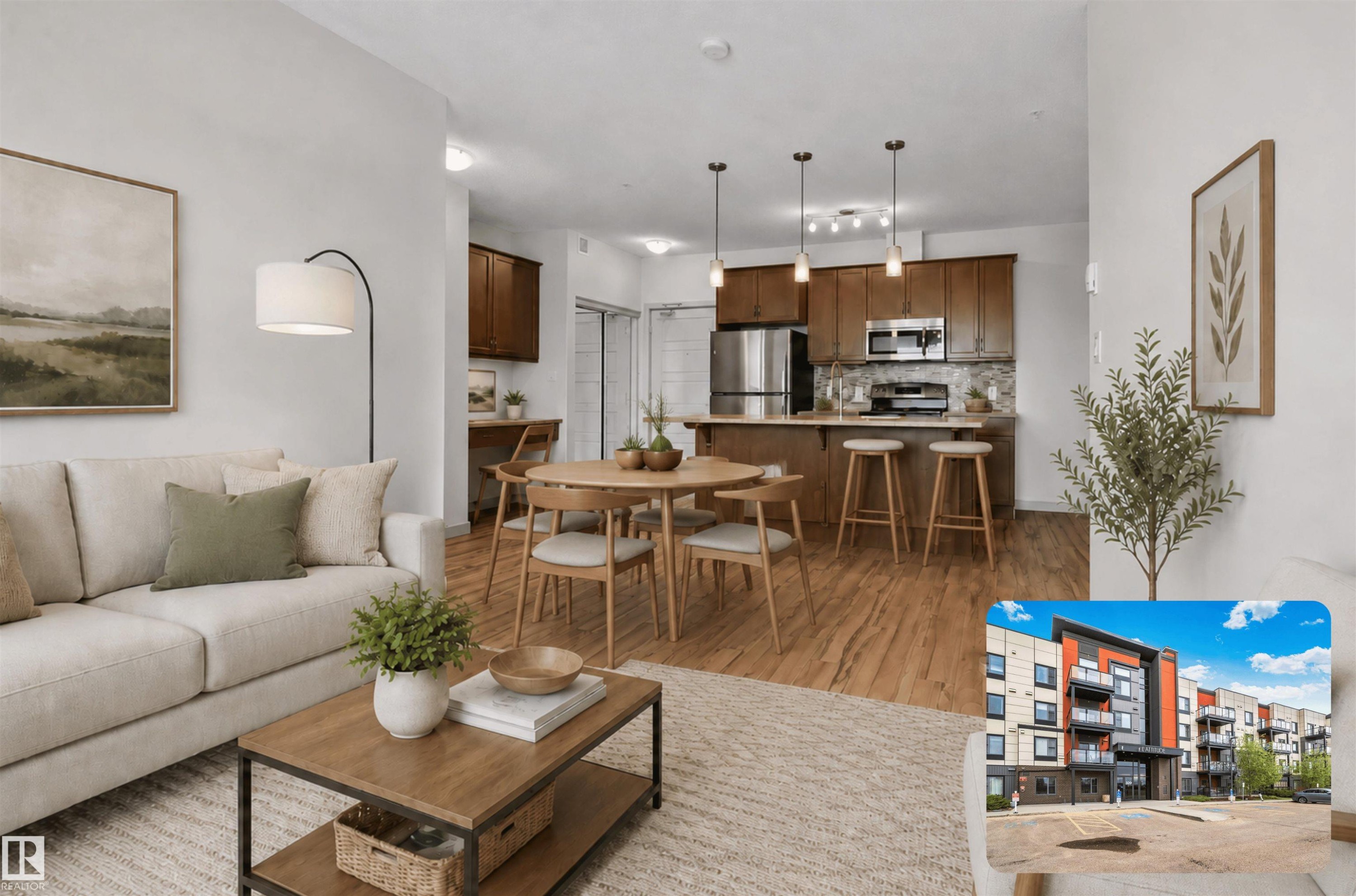 218 320 Ambleside Link, Edmonton, AB - Indoor Photo Showing Living Room