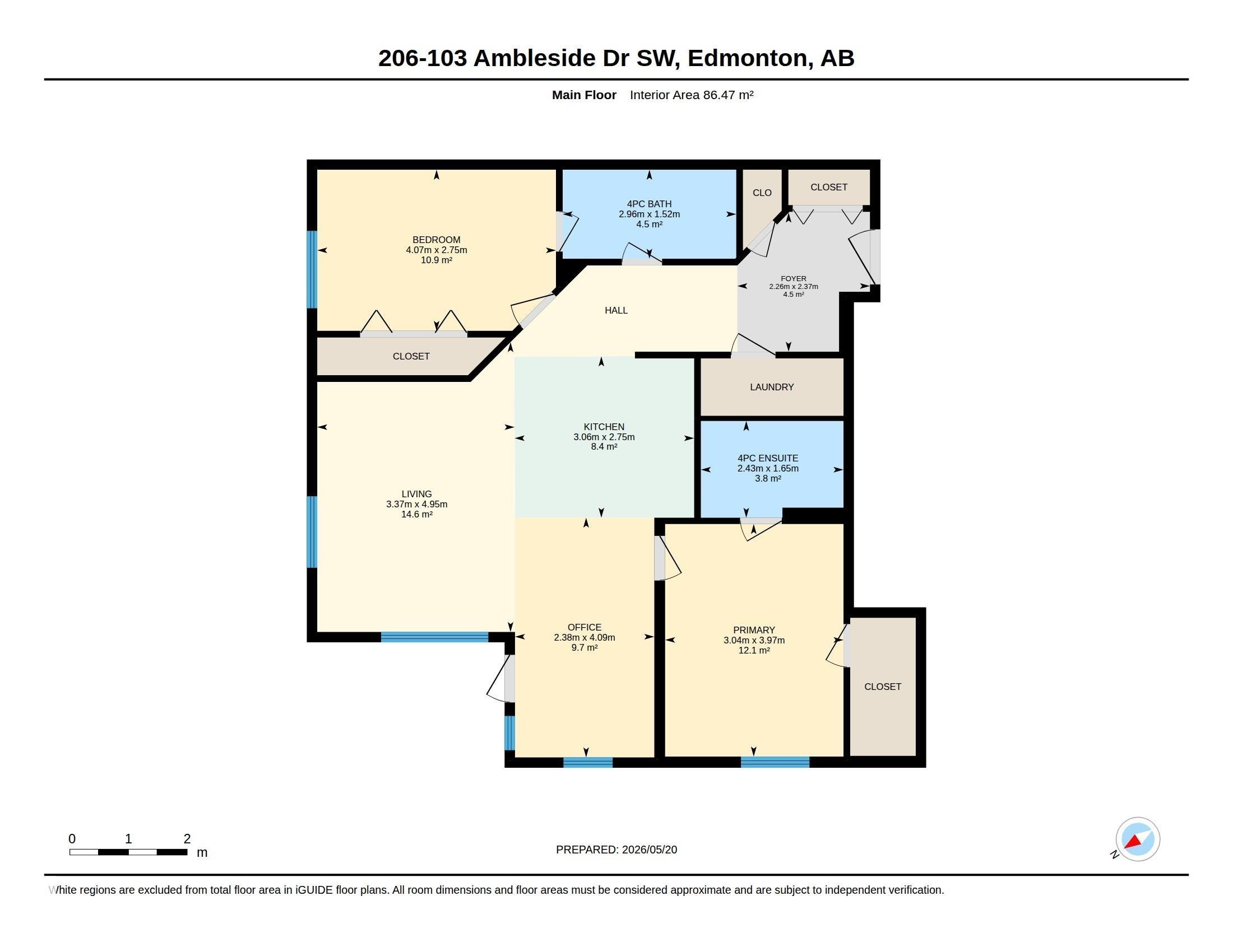 Floor plan - 206 103 Ambleside Drive, Edmonton, AB - Other
