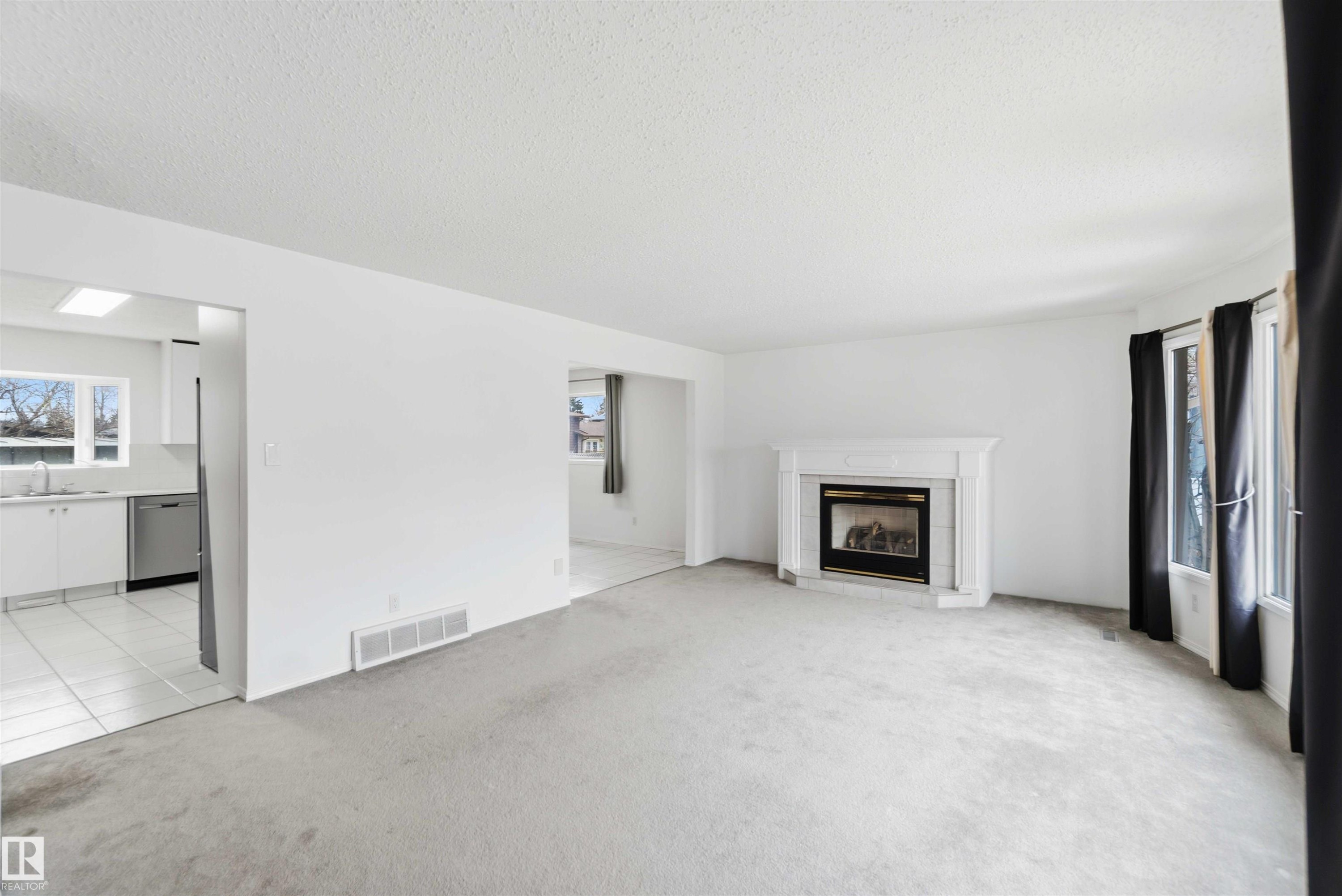 17919 94 Avenue, Edmonton, AB - Indoor Photo Showing Living Room With Fireplace