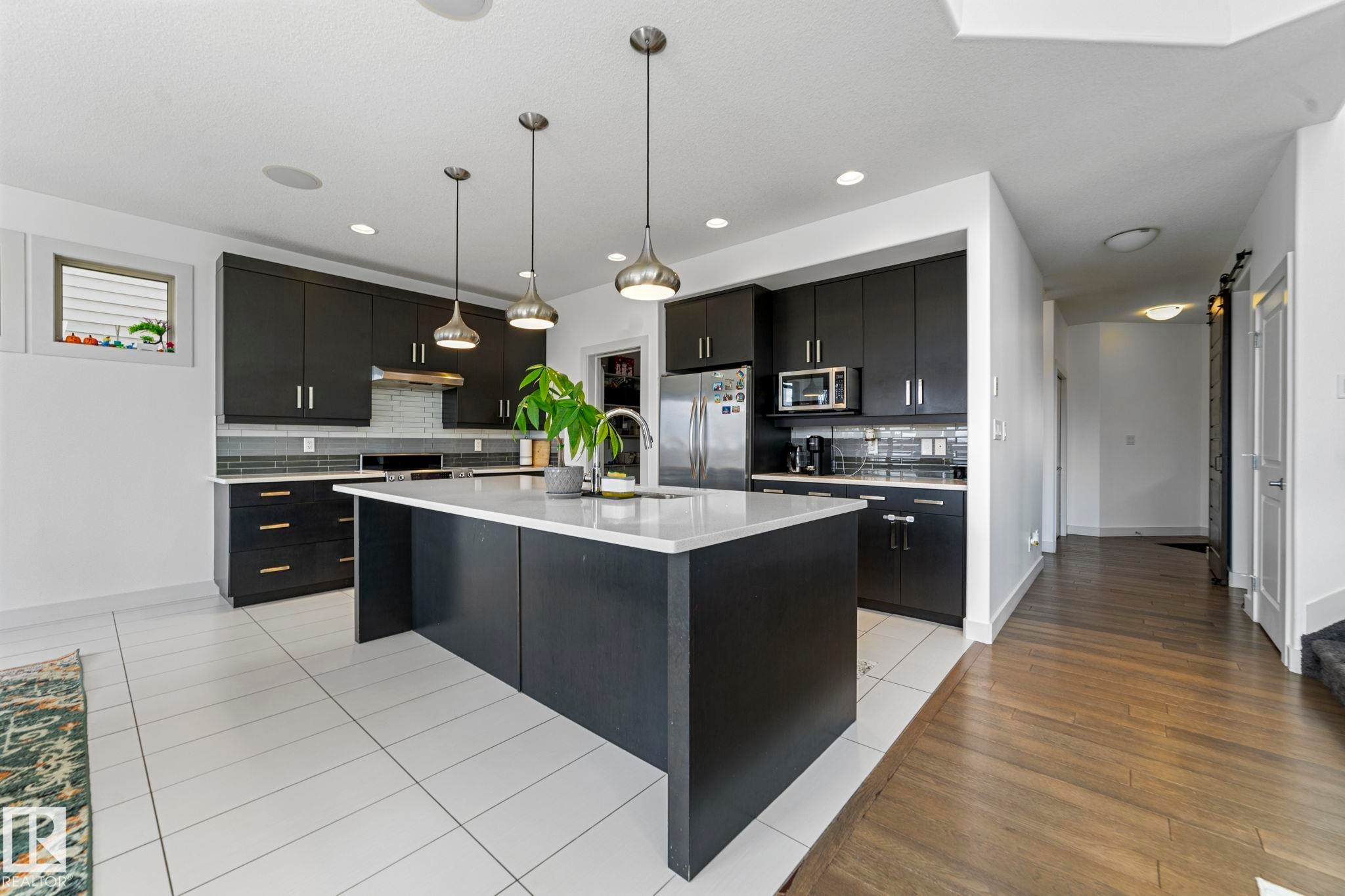3695 Allan Drive, Edmonton, AB - Indoor Photo Showing Kitchen With Upgraded Kitchen