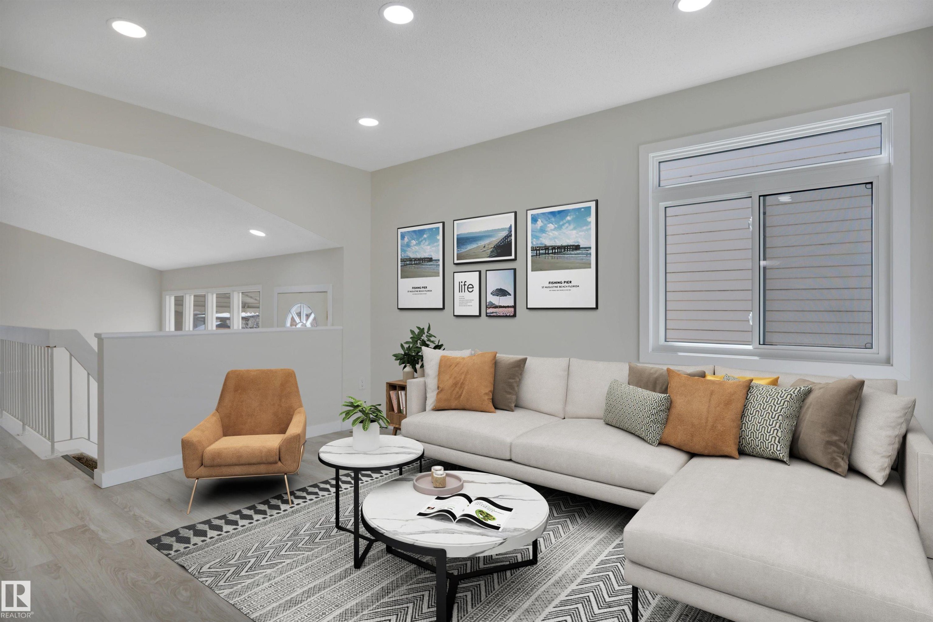 52 Pipestone Drive, Devon, AB - Indoor Photo Showing Living Room