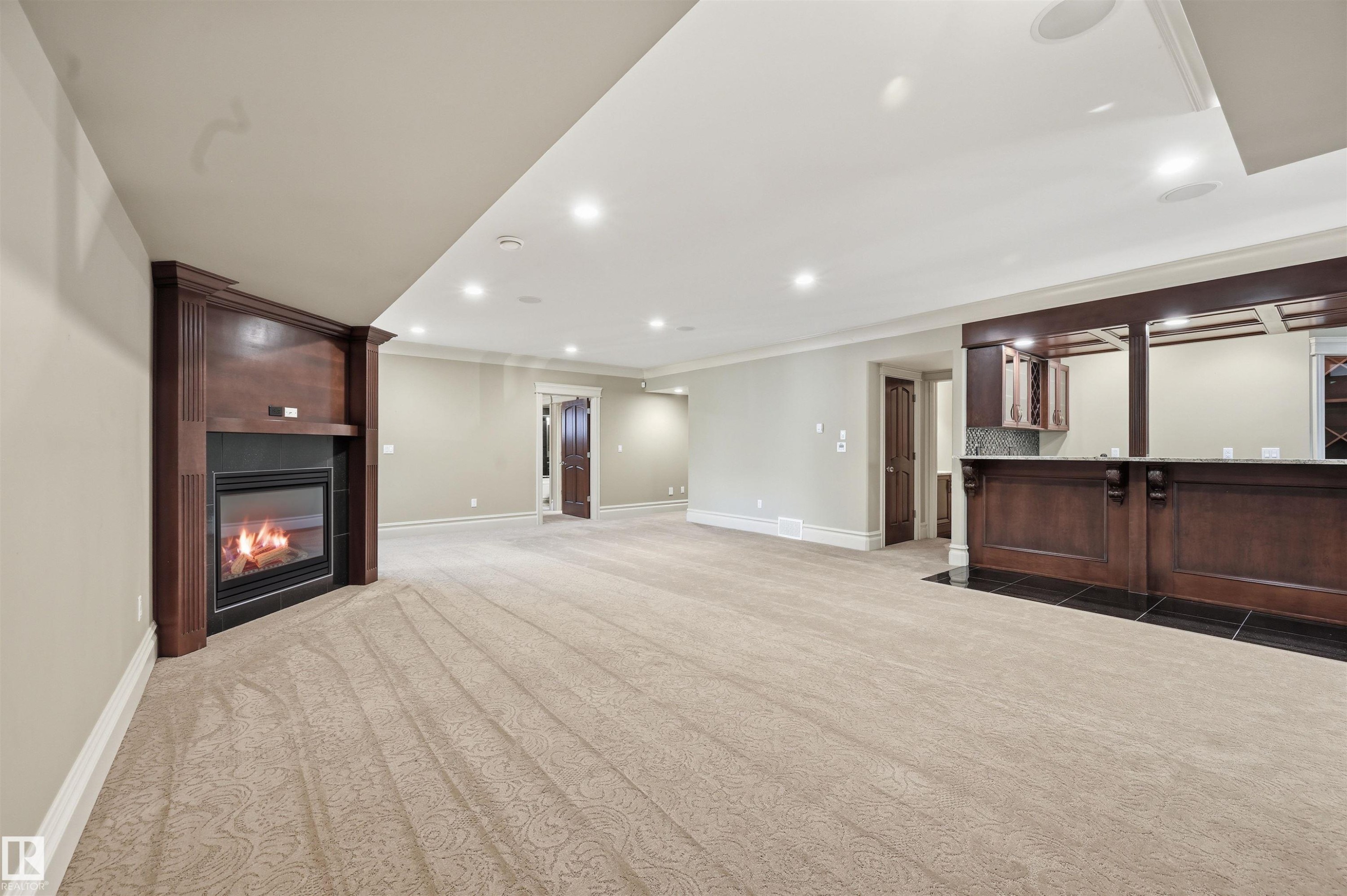 1004 Hollands Point(E), Edmonton, AB - Indoor With Fireplace