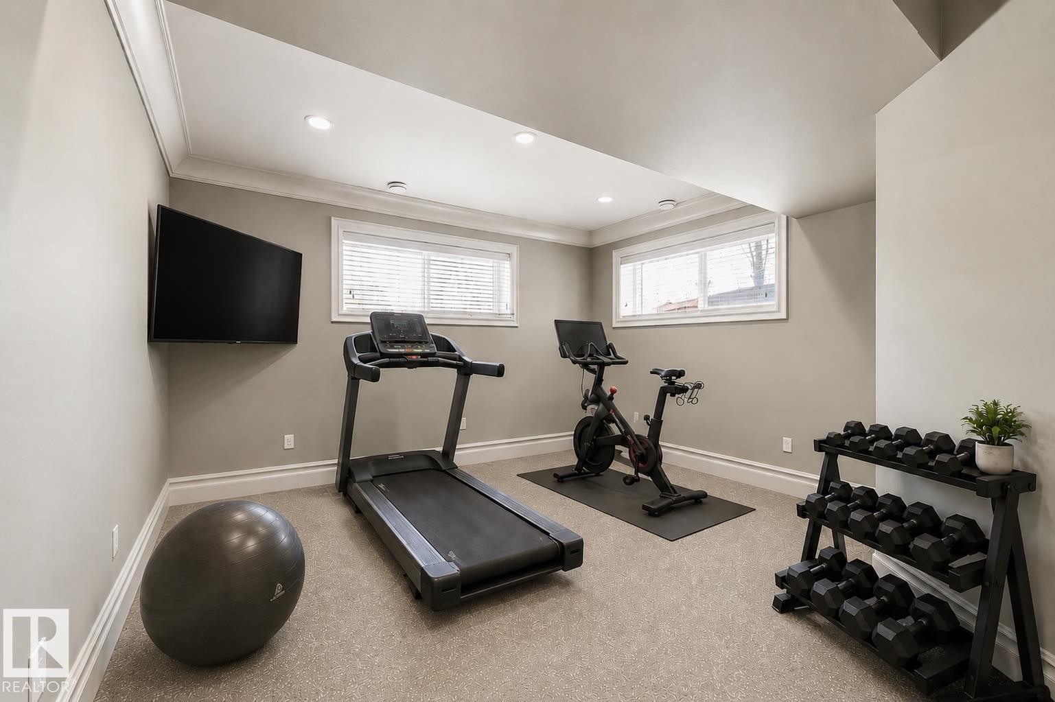 Virtually Staged - 1004 Hollands Point(E), Edmonton, AB - Indoor Photo Showing Gym Room
