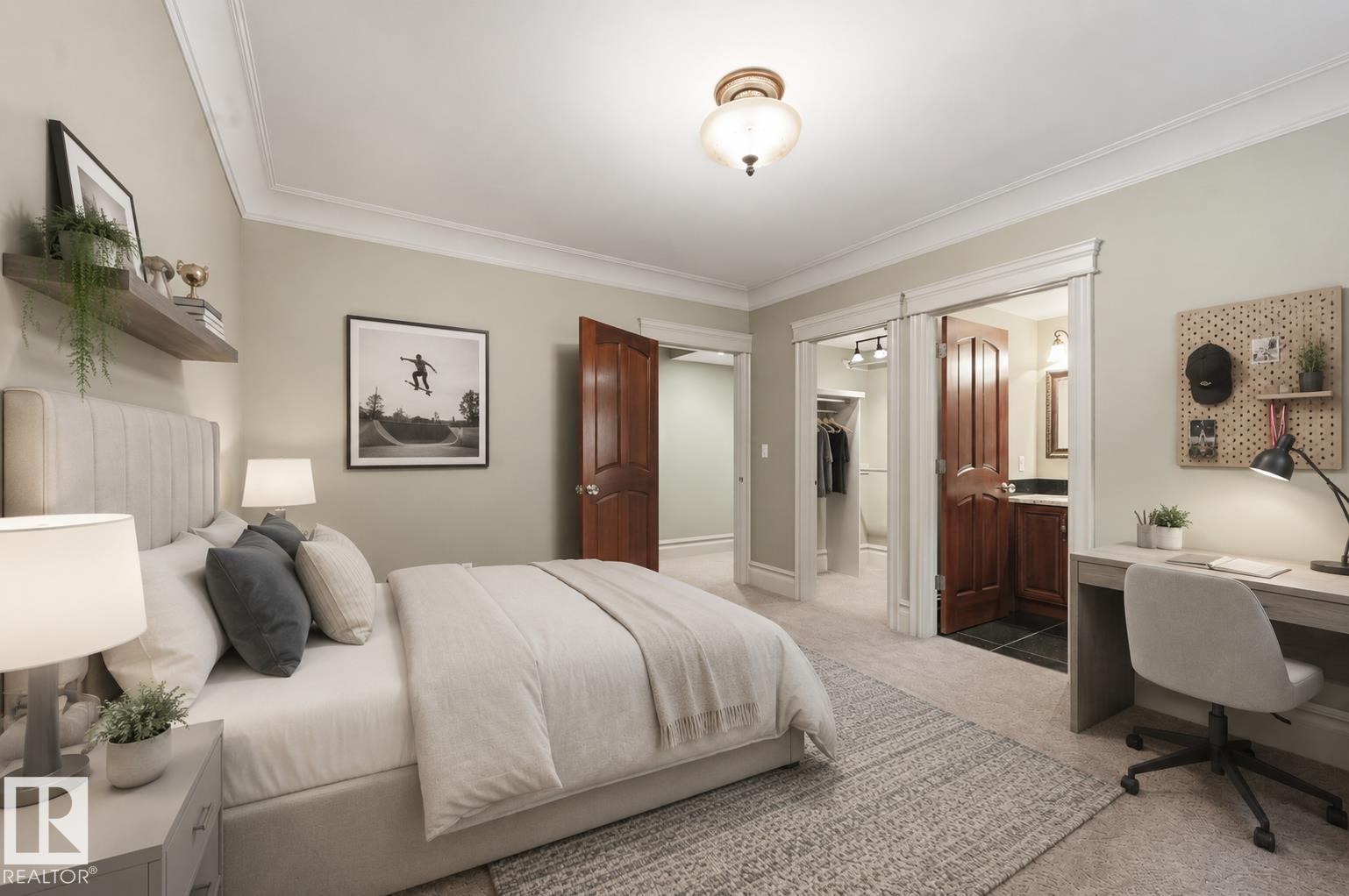 Virtually Staged - 1004 Hollands Point(E), Edmonton, AB - Indoor Photo Showing Bedroom