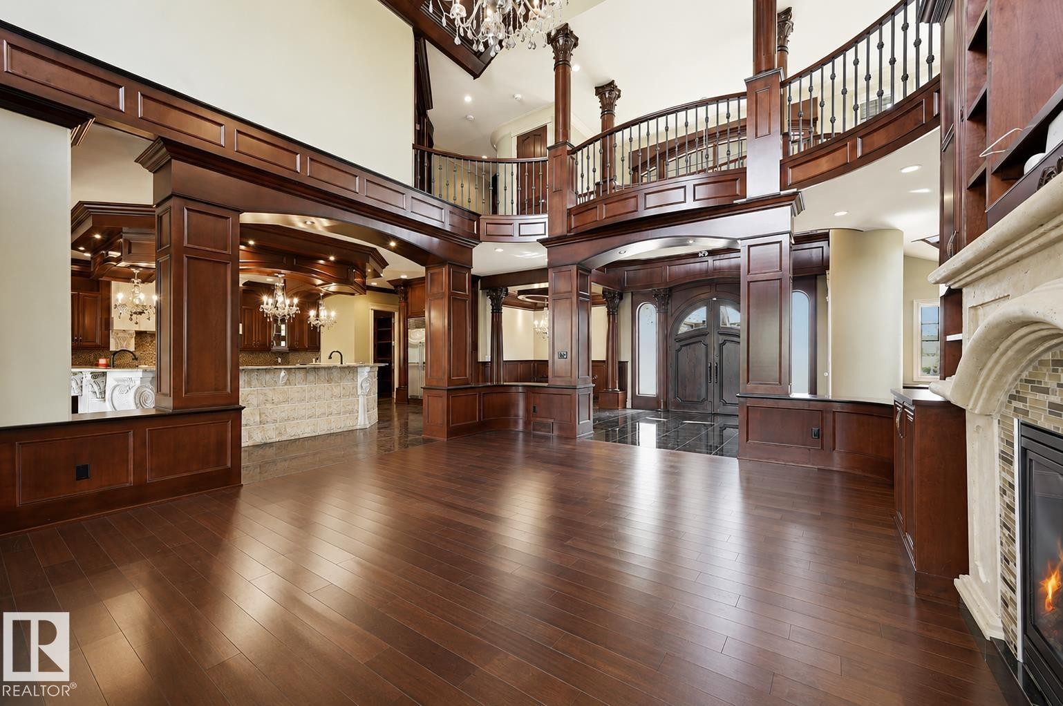 1004 Hollands Point(E), Edmonton, AB - Indoor With Fireplace
