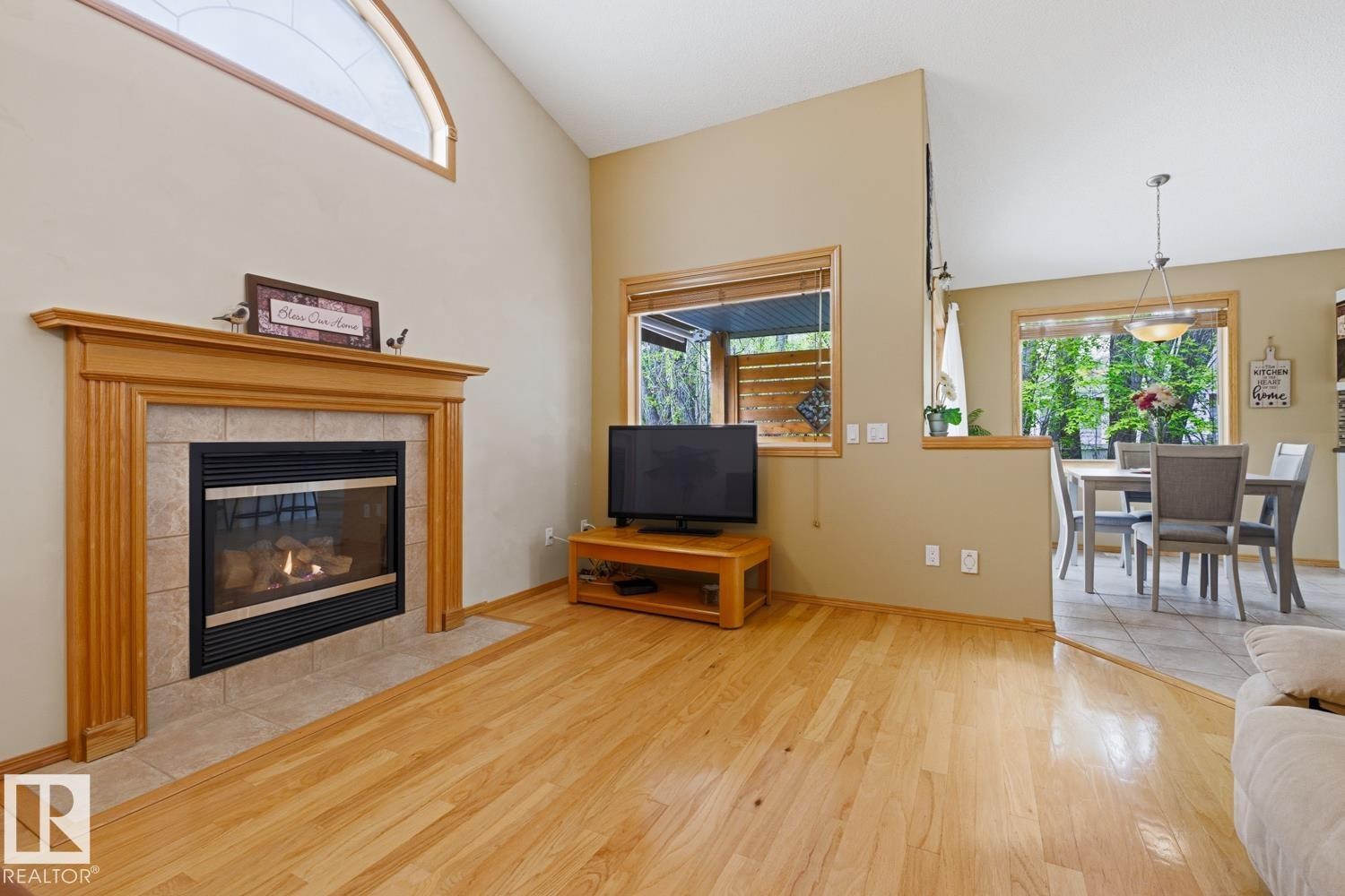 70 Eastcott Drive, St. Albert, AB - Indoor Photo Showing Living Room With Fireplace
