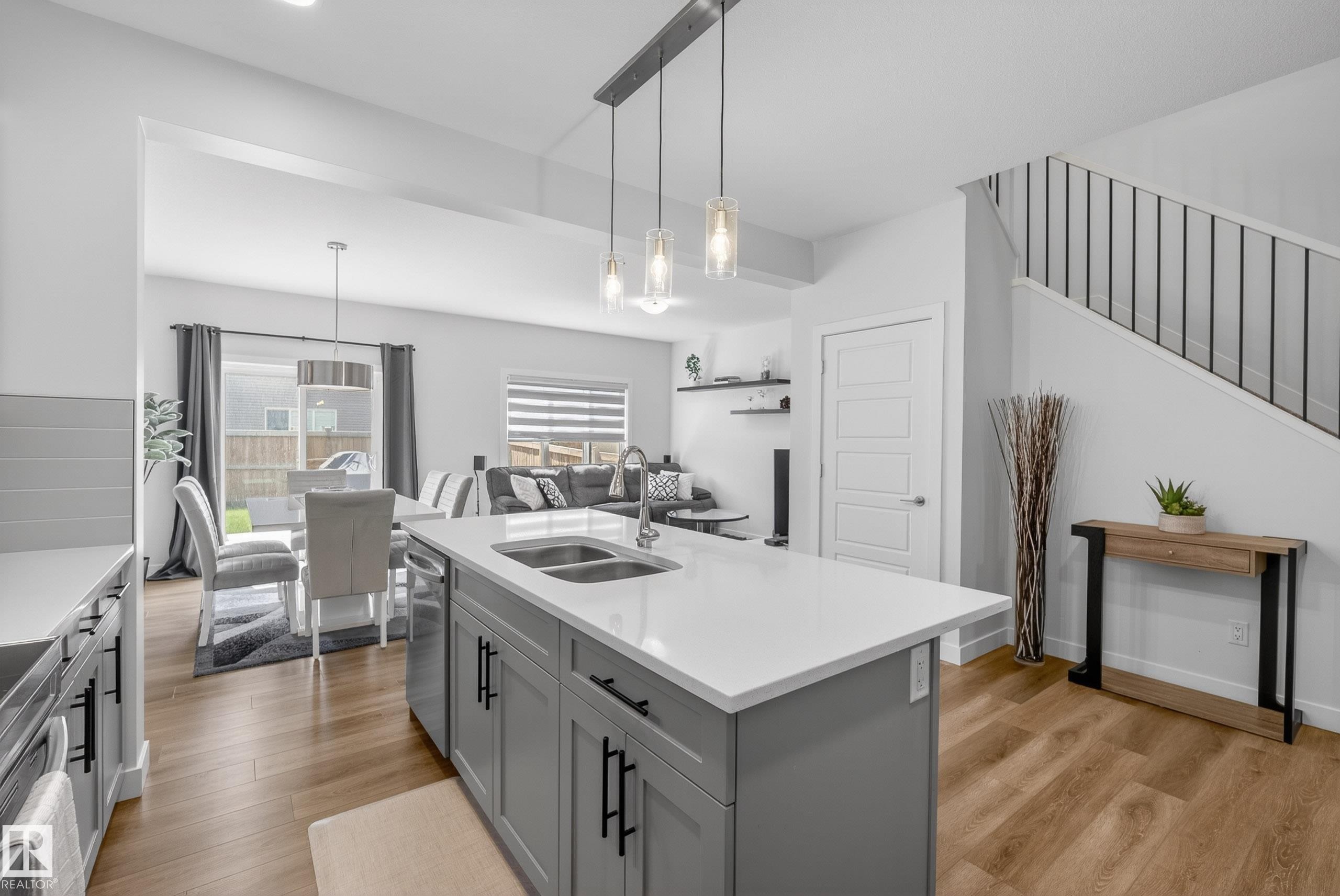 9309 Pear Link Link, Edmonton, AB - Indoor Photo Showing Kitchen With Double Sink