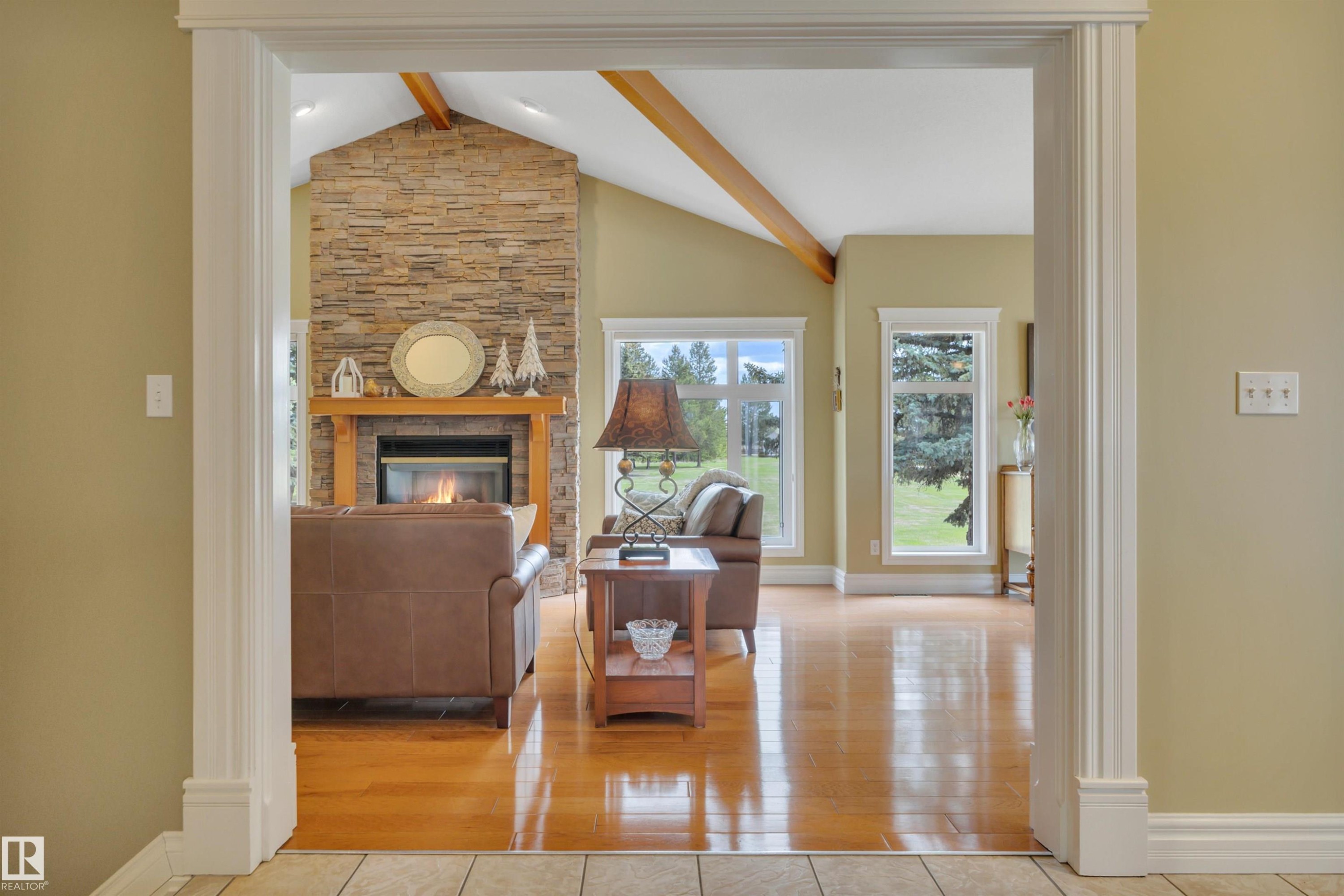 464012 A Rge Road 233, Rural Wetaskiwin County, AB - Indoor Photo Showing Other Room With Fireplace