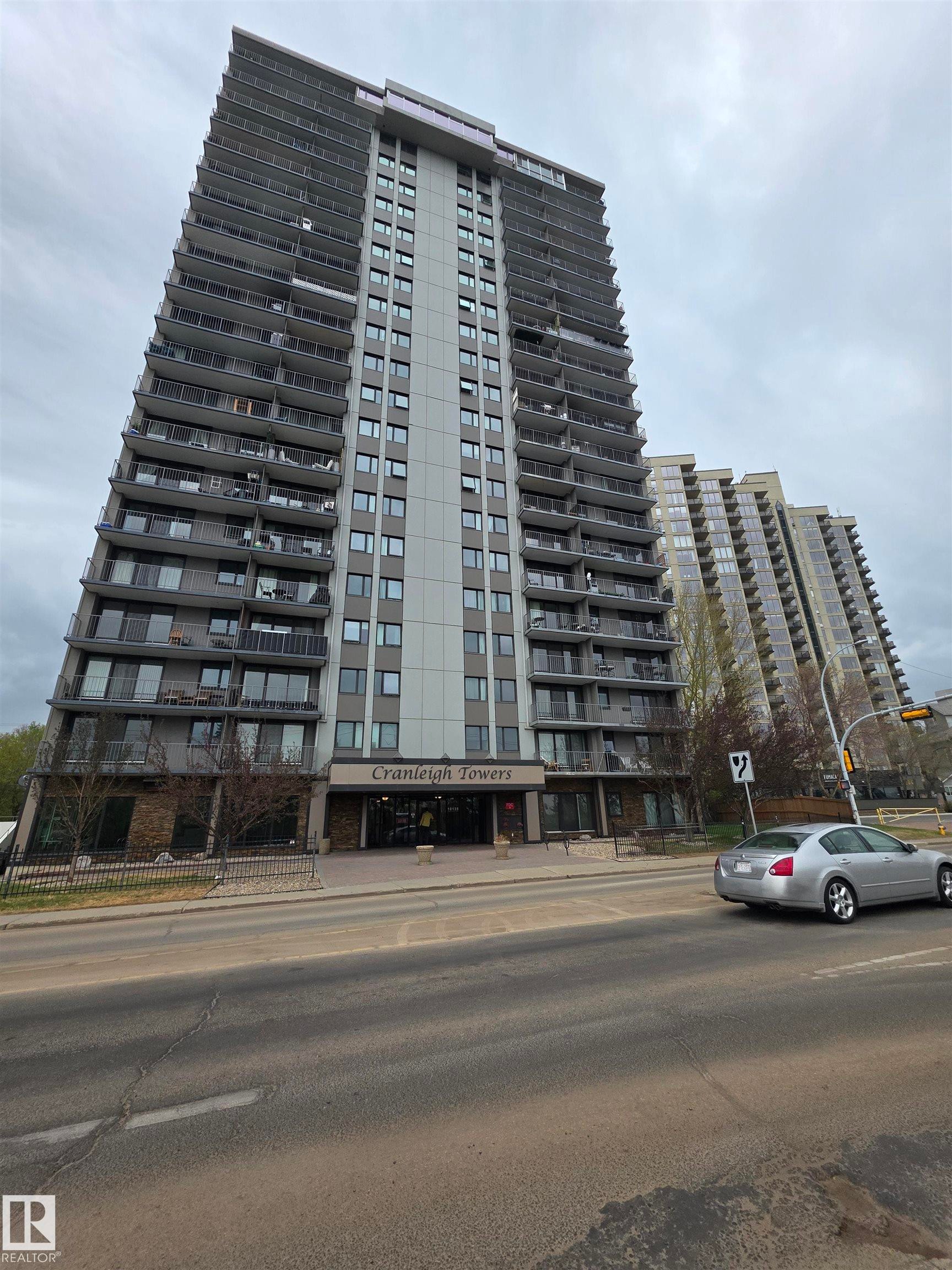 1201 10135 Saskatchewan Drive, Edmonton, AB - Outdoor With Balcony With Facade