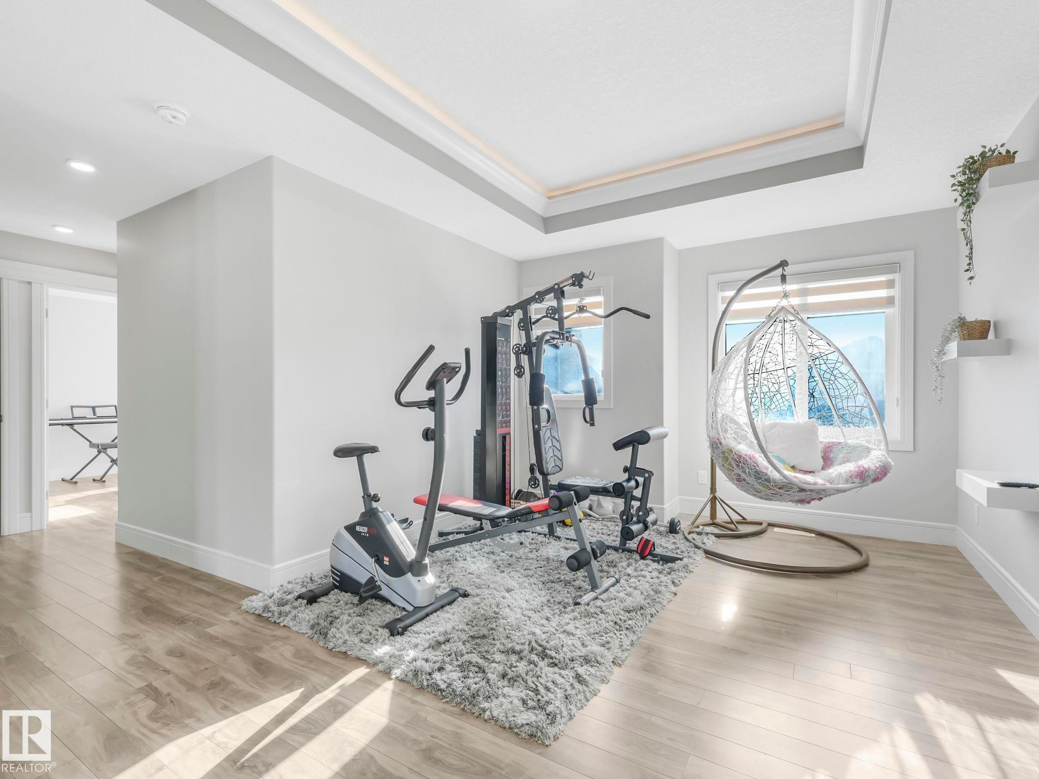 8641 Mayday Wynd, Edmonton, AB - Indoor Photo Showing Gym Room