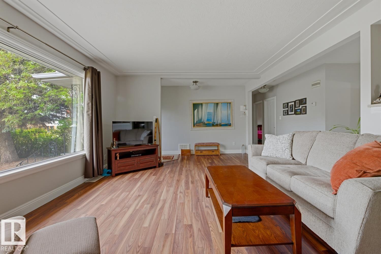 8754 Strathearn Drive Nw, Edmonton, AB - Indoor Photo Showing Living Room