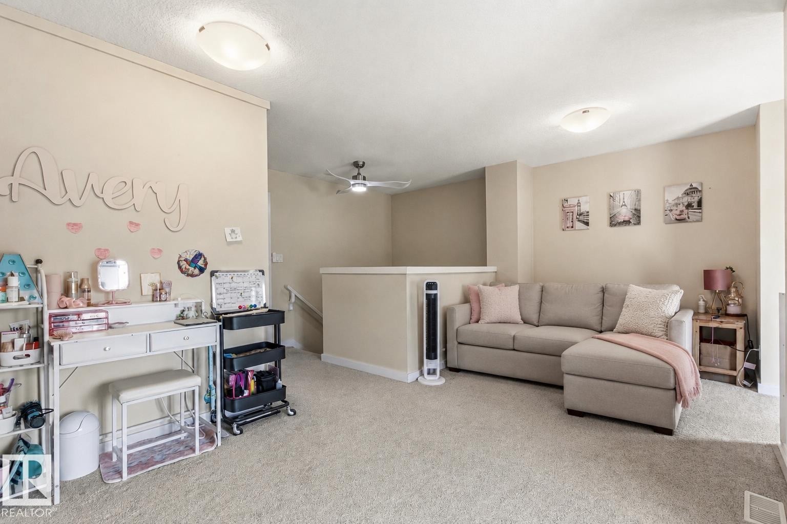 Ai generated- bonus room, additional living area that sellers use as teenager bedroom - 5835 Mullen Place, Edmonton, AB - Indoor