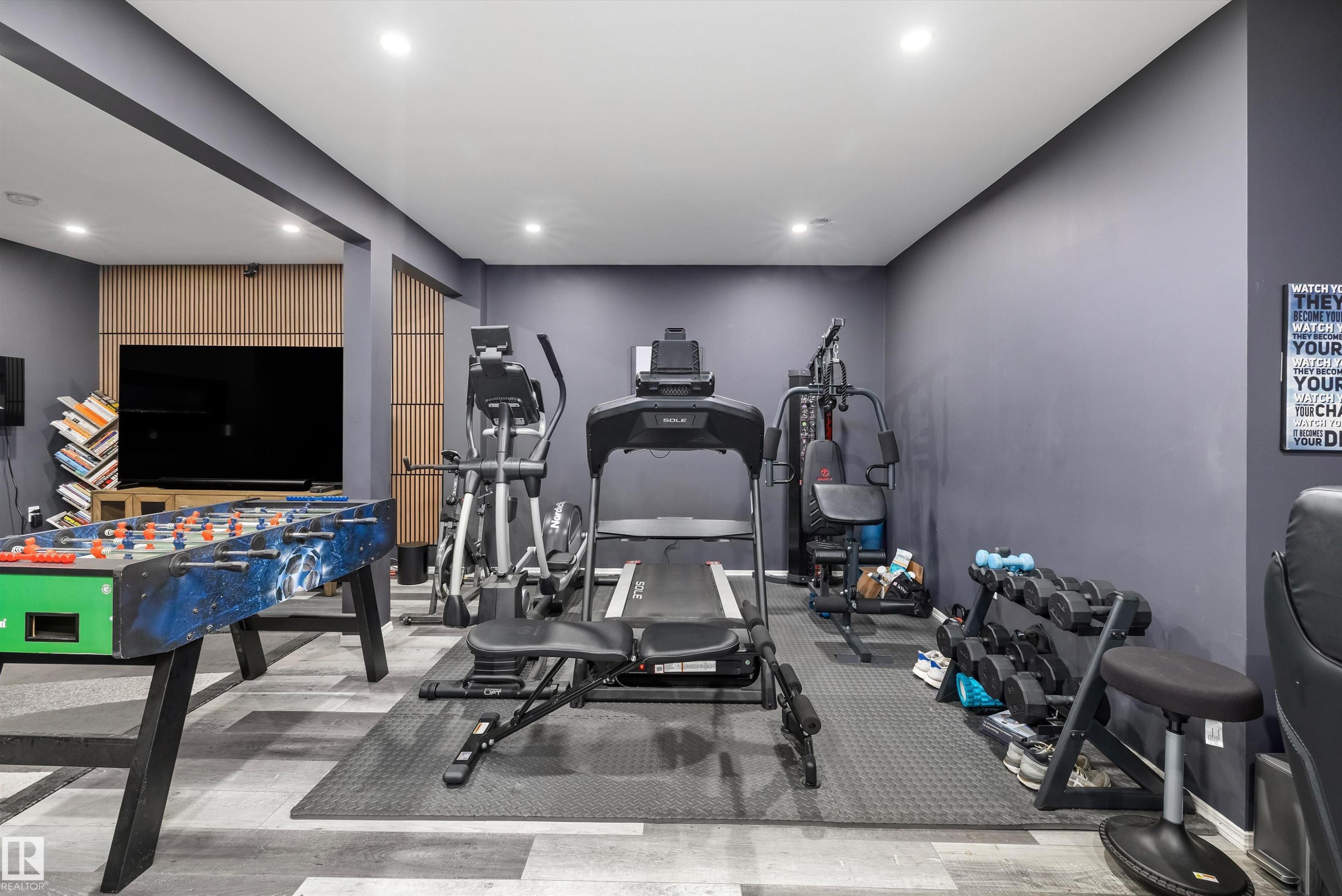 153 Sturtz Bend, Leduc, AB - Indoor Photo Showing Gym Room