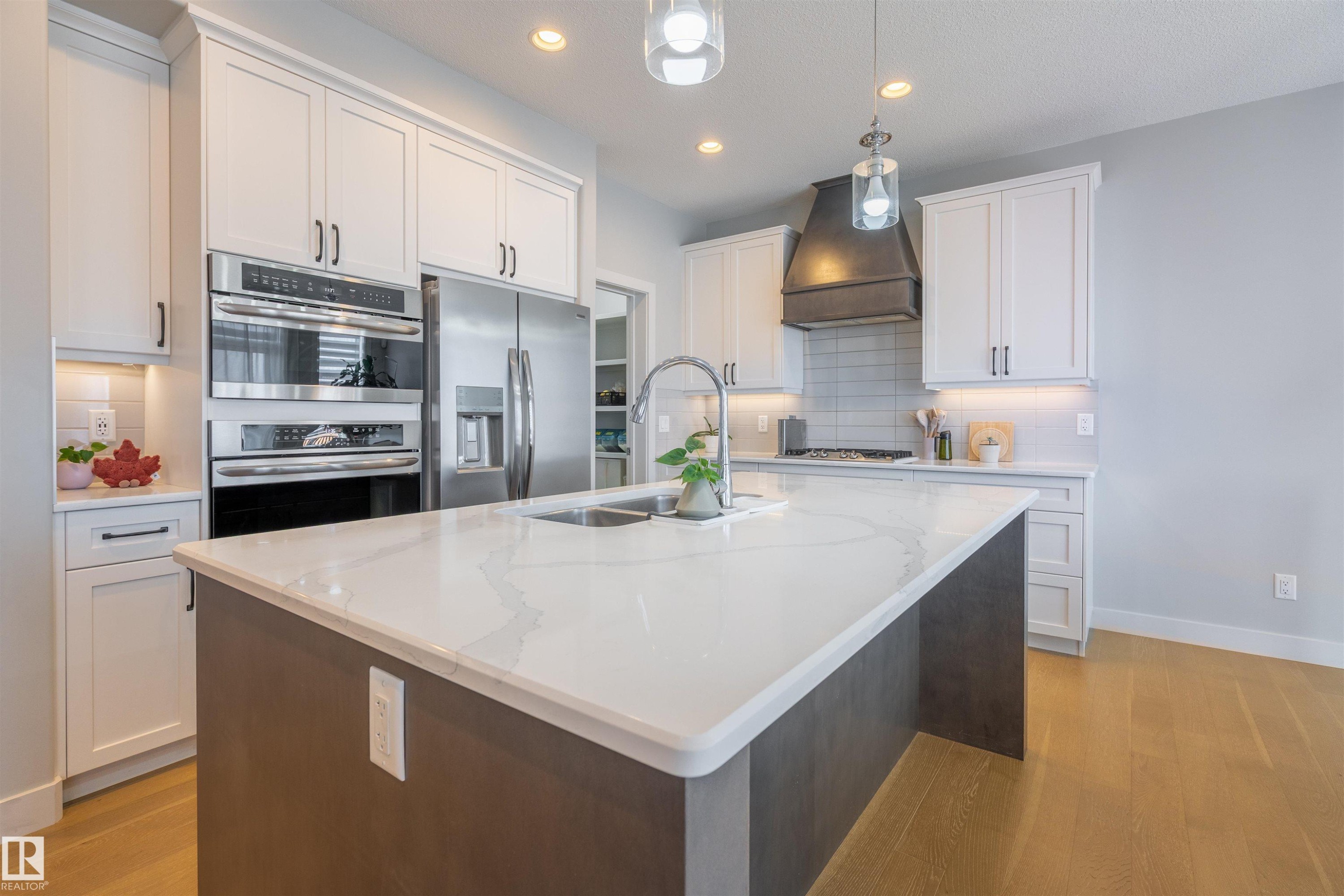 6621 Knox Place Sw, Edmonton, AB - Indoor Photo Showing Kitchen With Double Sink With Upgraded Kitchen