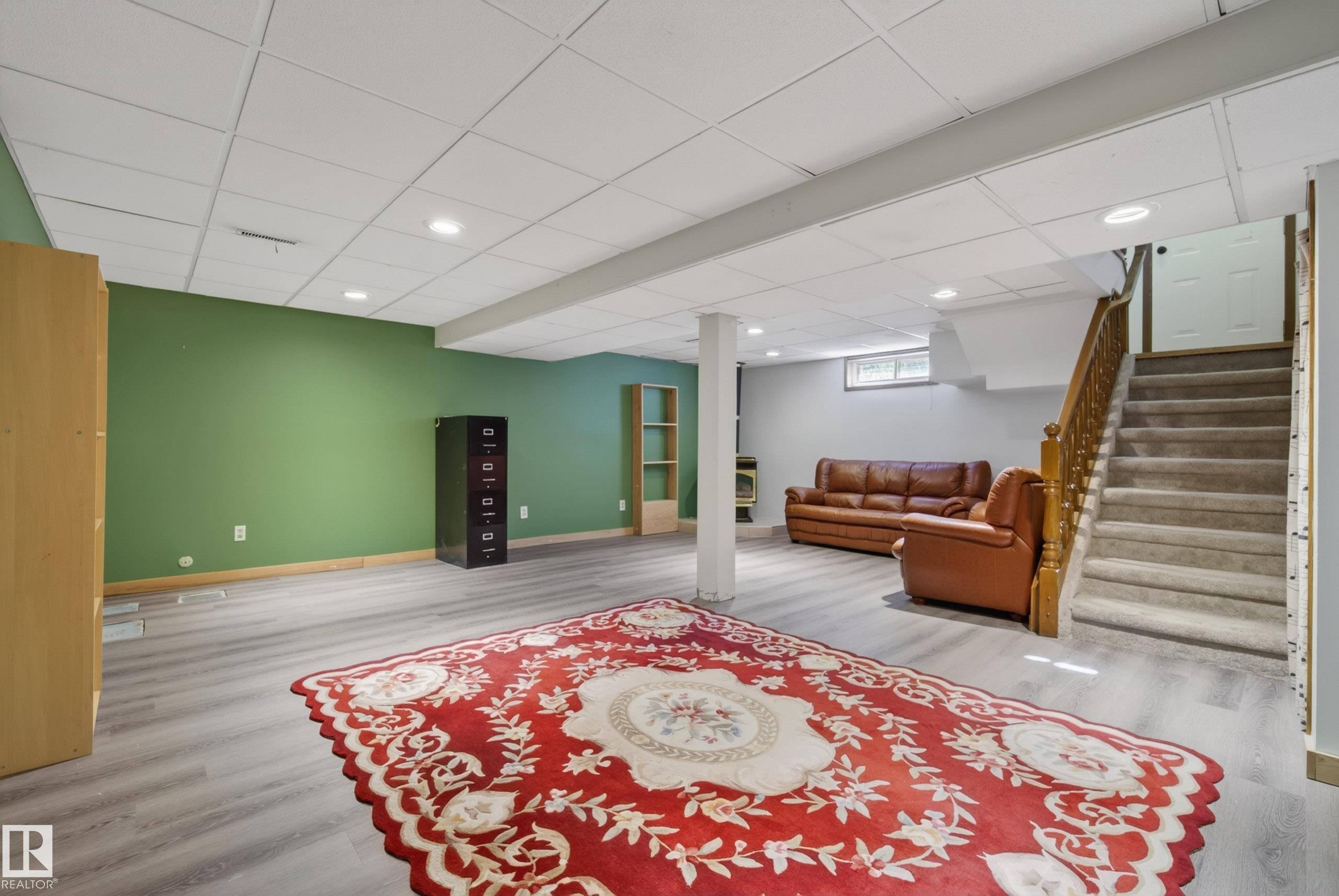 Finished lower level with wood-finish flooring - 6203 90 Avenue, Edmonton, AB