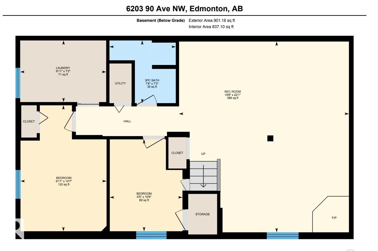 Floor plan - 6203 90 Avenue, Edmonton, AB